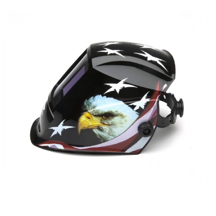 Pyramex WHAM3030AE Auto Darkening Welding Helmet, American Eagle, One Size, 1 Each