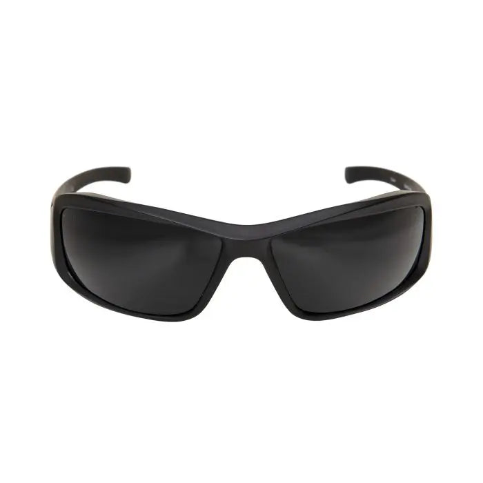 Edge Eyewear XB136 Brazeau Torque Matte Black Frame with Red Edge Logo Smoke Lens