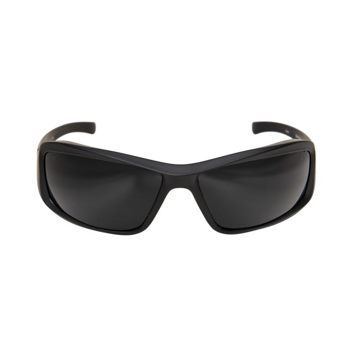 Edge Eyewear XB136 Brazeau Torque  Matte Black Frame with Red Edge Logo  Smoke Lens