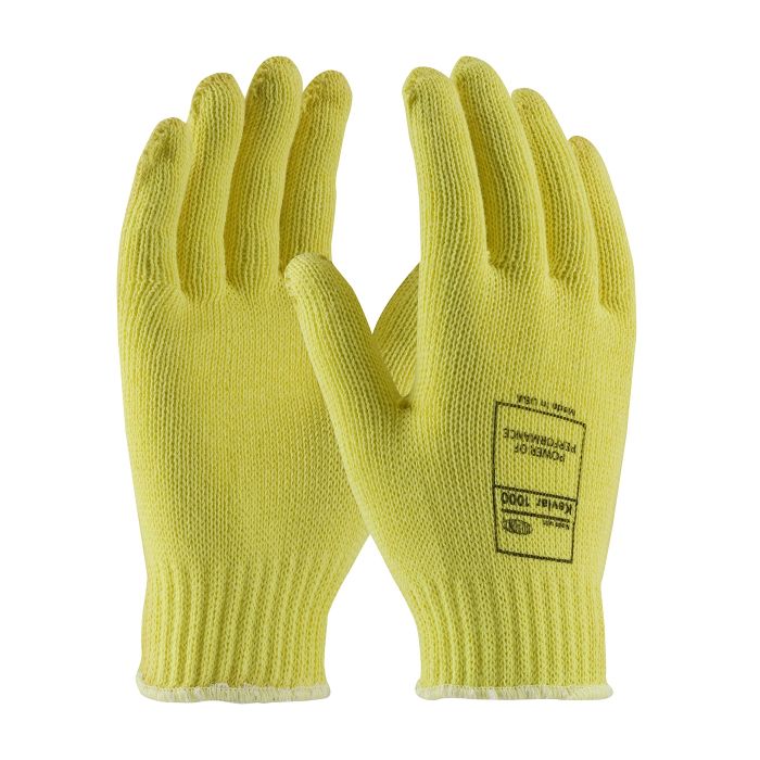 PIP Kut Gard 07-K300-S Knit Kevlar Glove - Medium Weight, Yellow, Small, Case of 144