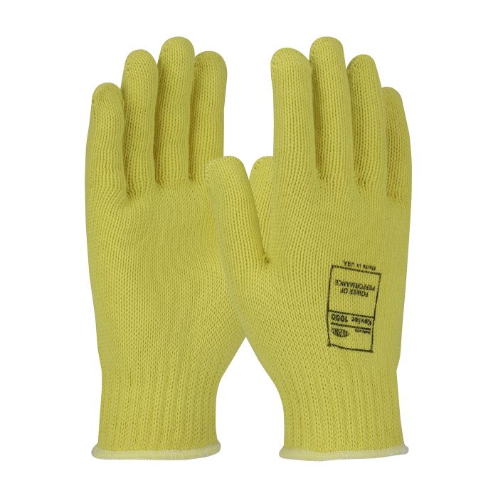 PIP Kut Gard 07-K350-S Heavy Weight Knit Kevlar Glove, Yellow, Small, Case of 144