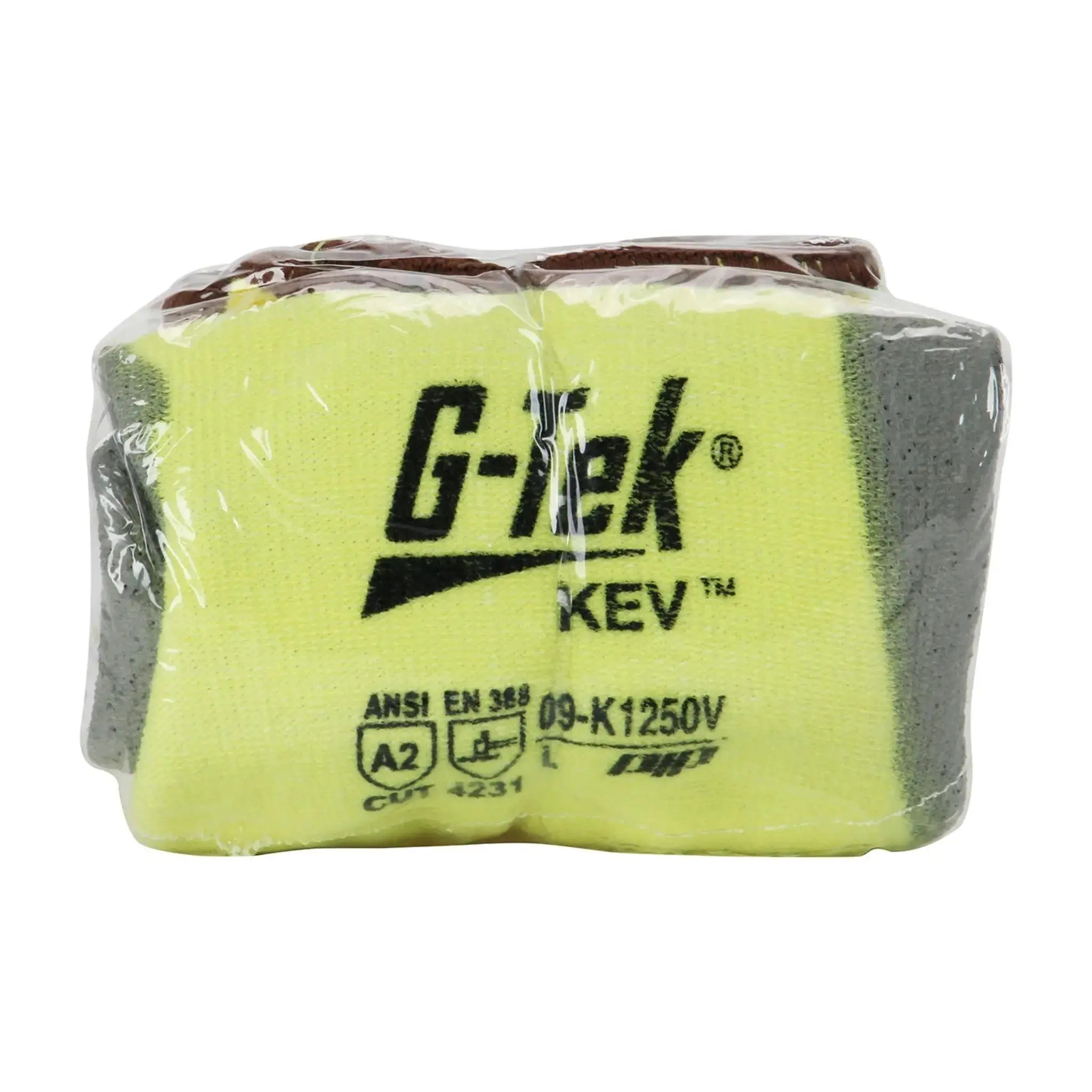 PIP G-Tek KEV 09-K1250V Seamless Knit DuPont Kevlar/Elastane Glove with Polyurethane Coated Flat Grip Work Gloves, Vend Ready_Shrink_Wrap