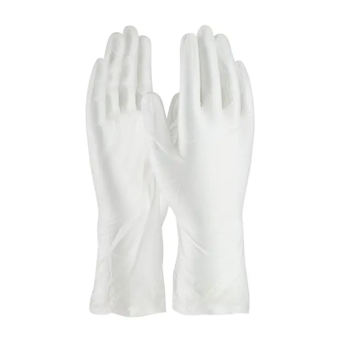 PIP CleanTeam 100-2830-S Single Use Class 10 Cleanroom Vinyl Glove with Finger Textured Grip - 12", Clear, Small, Case of 120