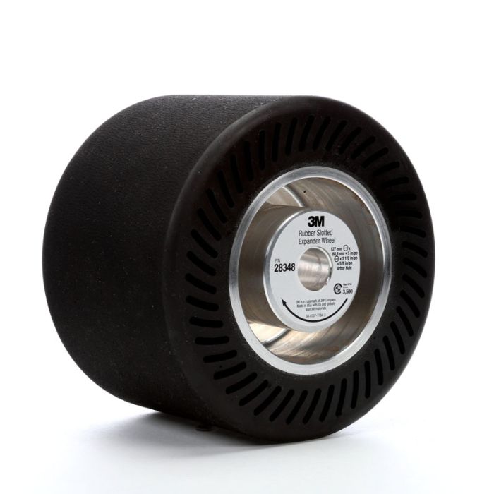 3M™ Rubber Slotted Expander Wheel 28348, 5 in x 3-1/2 in 5/8 in Arbor Hole, 1 per case