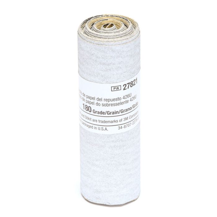 3M™ Stikit™ Paper Refill Roll 426U, 3-1/4 in x 85 in 180 A-weight, 10 per inner 50 per case