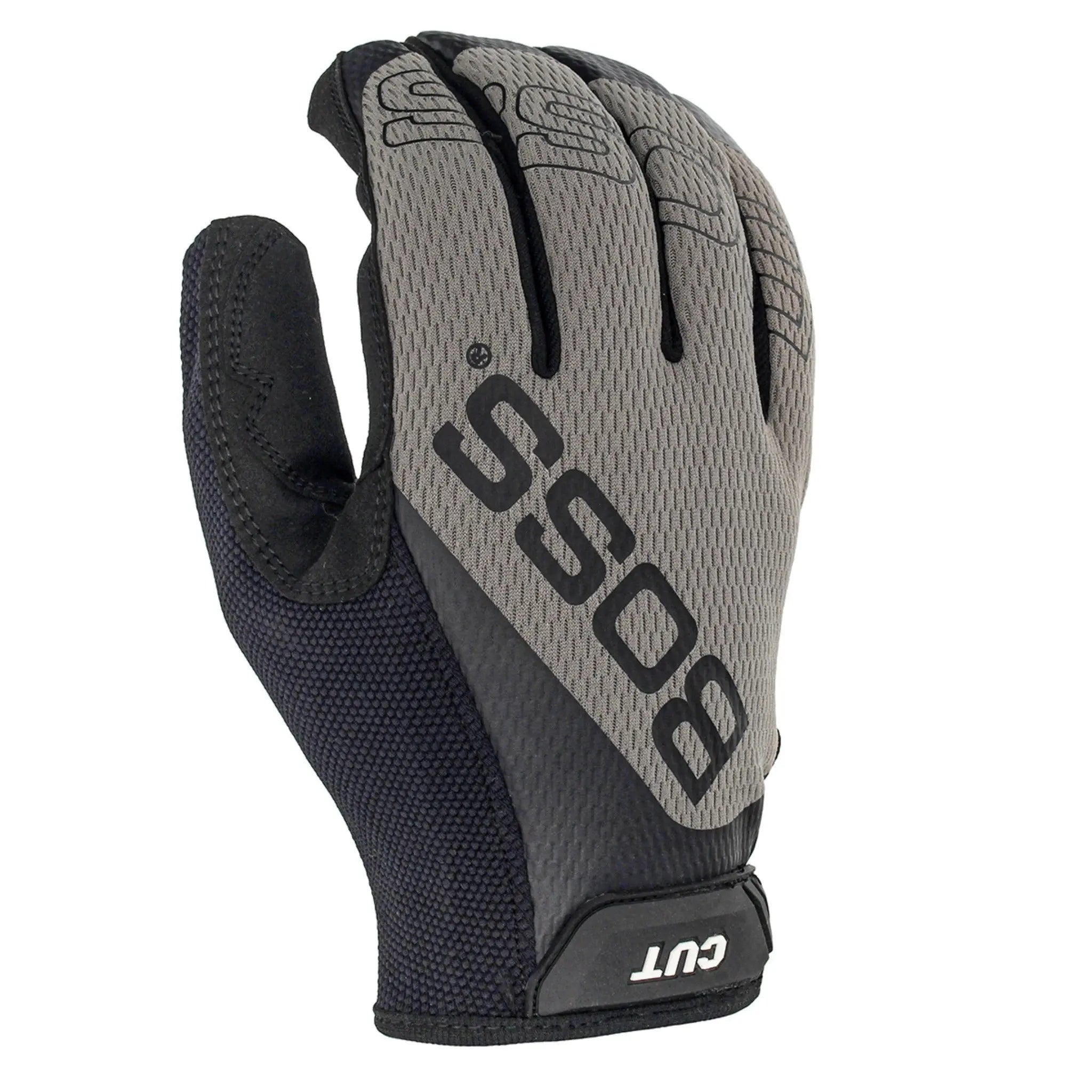 PIP Boss Cut 120-MC1225T Synthetic Microfiber Palm with Mesh Fabric Back and Para-Aramid Cut Lining Glove, Gray, 1 Pair 