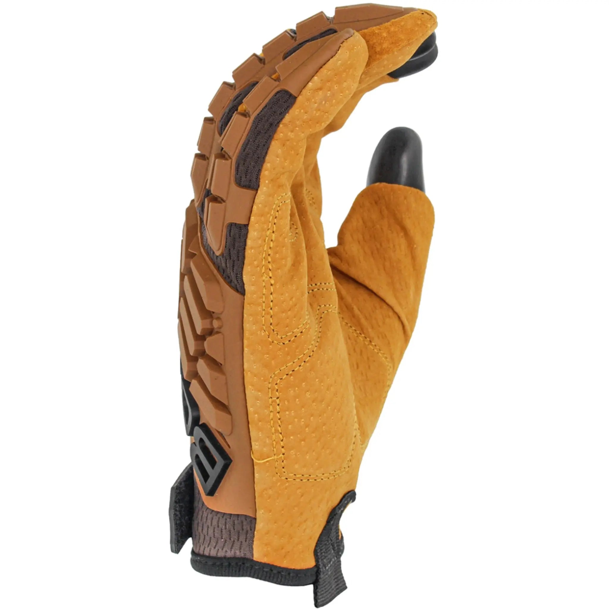 PIP Boss Framer 120-MF1360T Premium Pigskin Padded Leather Palm with Mesh Fabric Back and TPR Impact Protection Gloves_Side_Image_2