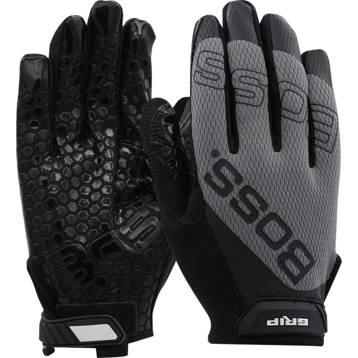 PIP Boss 120-MG1220T Synthetic Microfiber Palm with Silicone Grip and Mesh Fabric Back Glove, 1 Pair