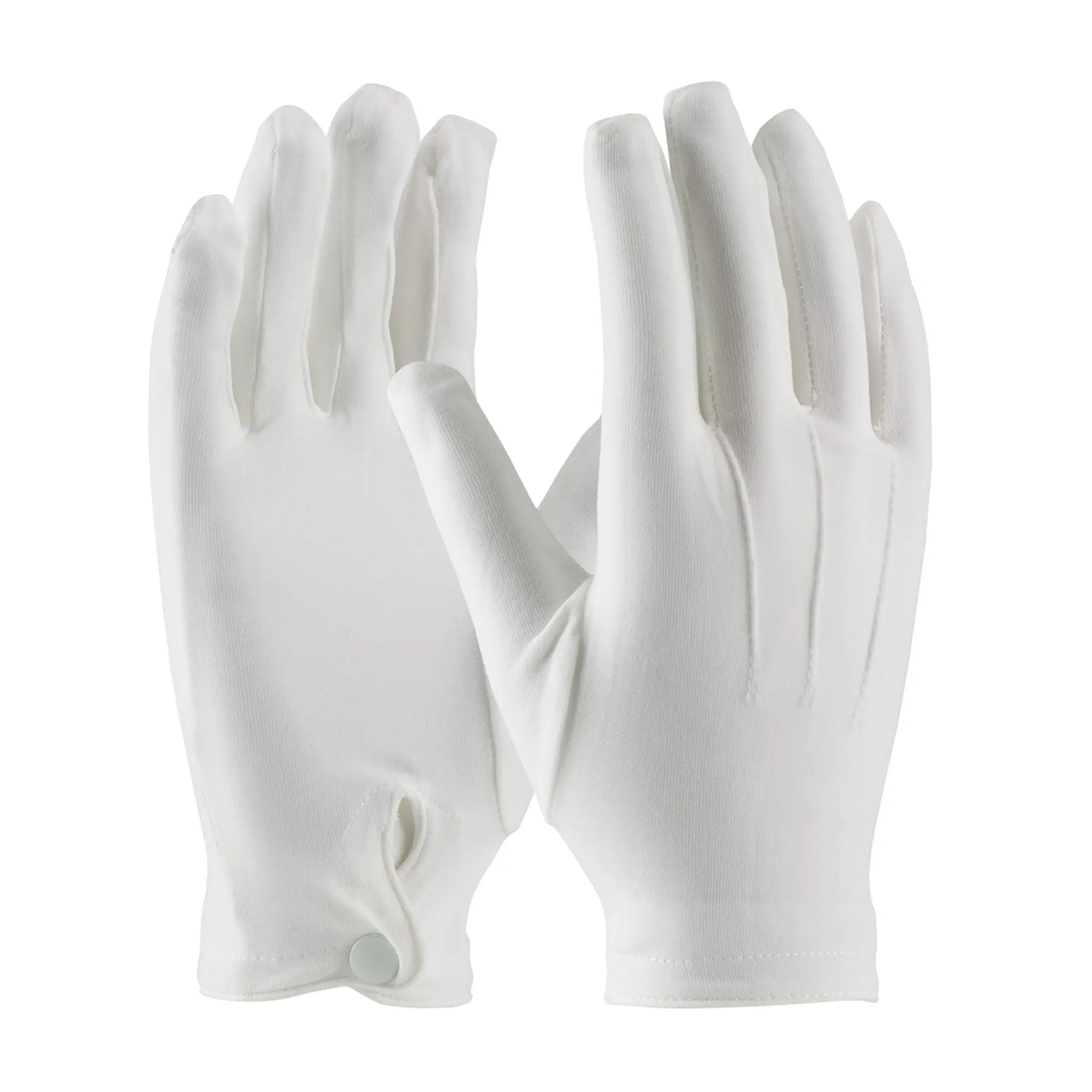 PIP 130-650WM PIP 100% Stretch Nylon Dress Glove with Raised Stitching on Back Snap Closure Mens, 1 Dozen 
