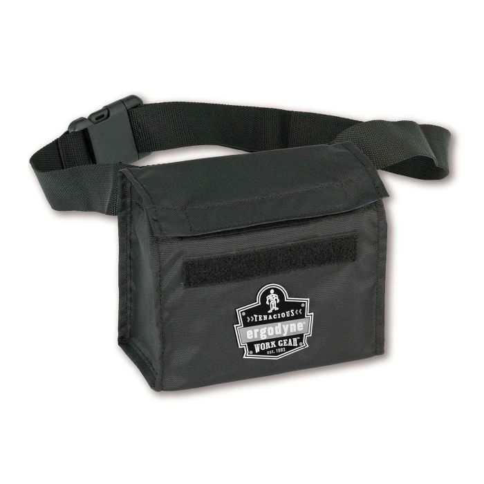 Ergodyne Arsenal 5180 Half Face Respirator Bag With Waist Strap, Hook & Loop Flap Closure, Black, One Size, 1 Each