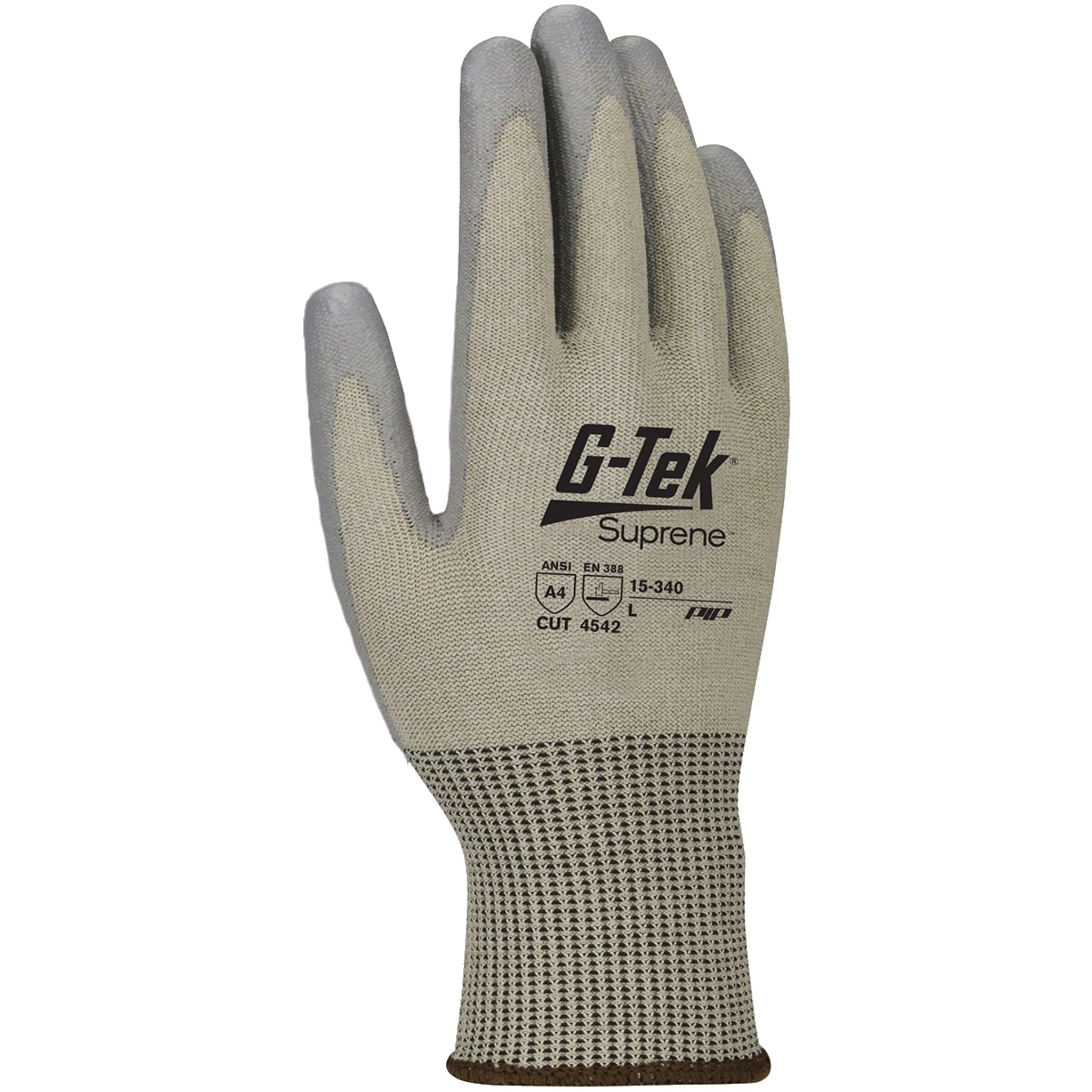 PIP G-Tek 15-340 Suprene Seamless Knit Blended Glove with Polyurethane Coated Smooth Grip_Back_Image