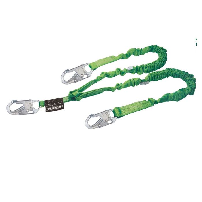 Honeywell Miller 150036/6FTGN Manyard II Stretchable Shock Absorbing Lanyard with Velcro Cover, Green, One Size, 1 Each