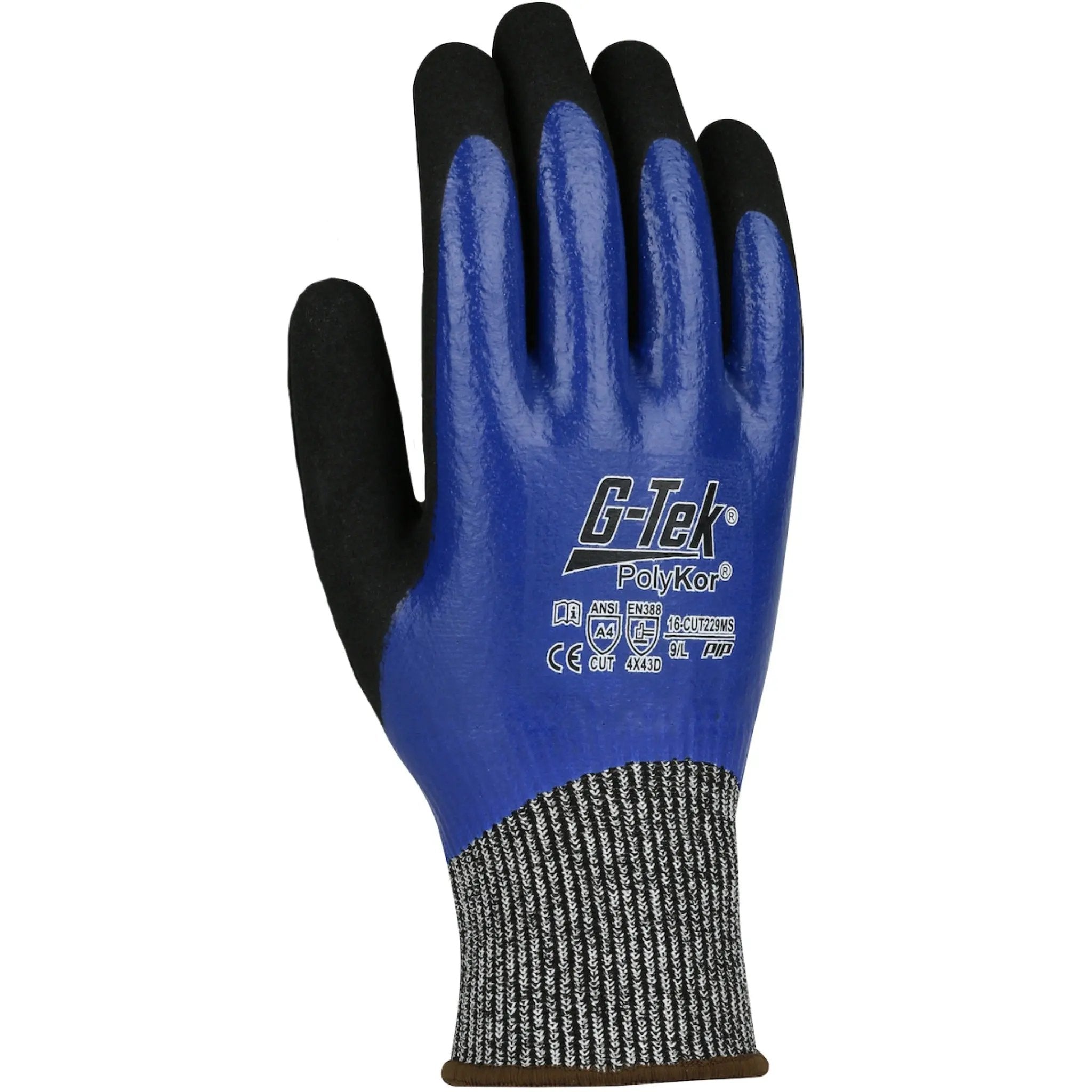 PIP G-tek PolyKor 16-CUT229MS Blended Glove with Double-Dipped Nitrile Coating_Back_Image