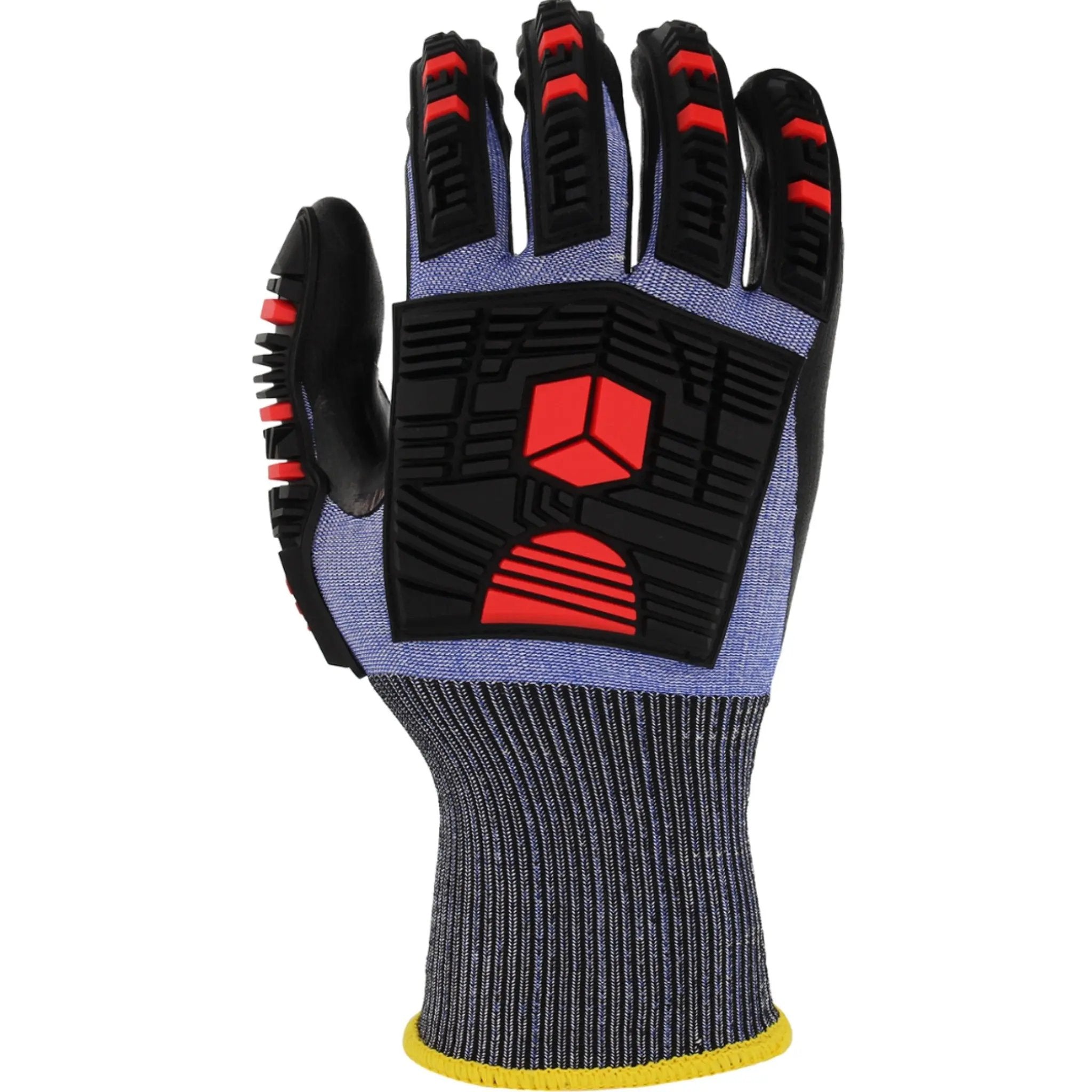 PIP G-Tek PolyKor X7 16-MP585 Seamless Knit PolyKor X7 Blended Glove with Impact Protection and NeoFoam Coated Palm and Fingers_Back_Image
