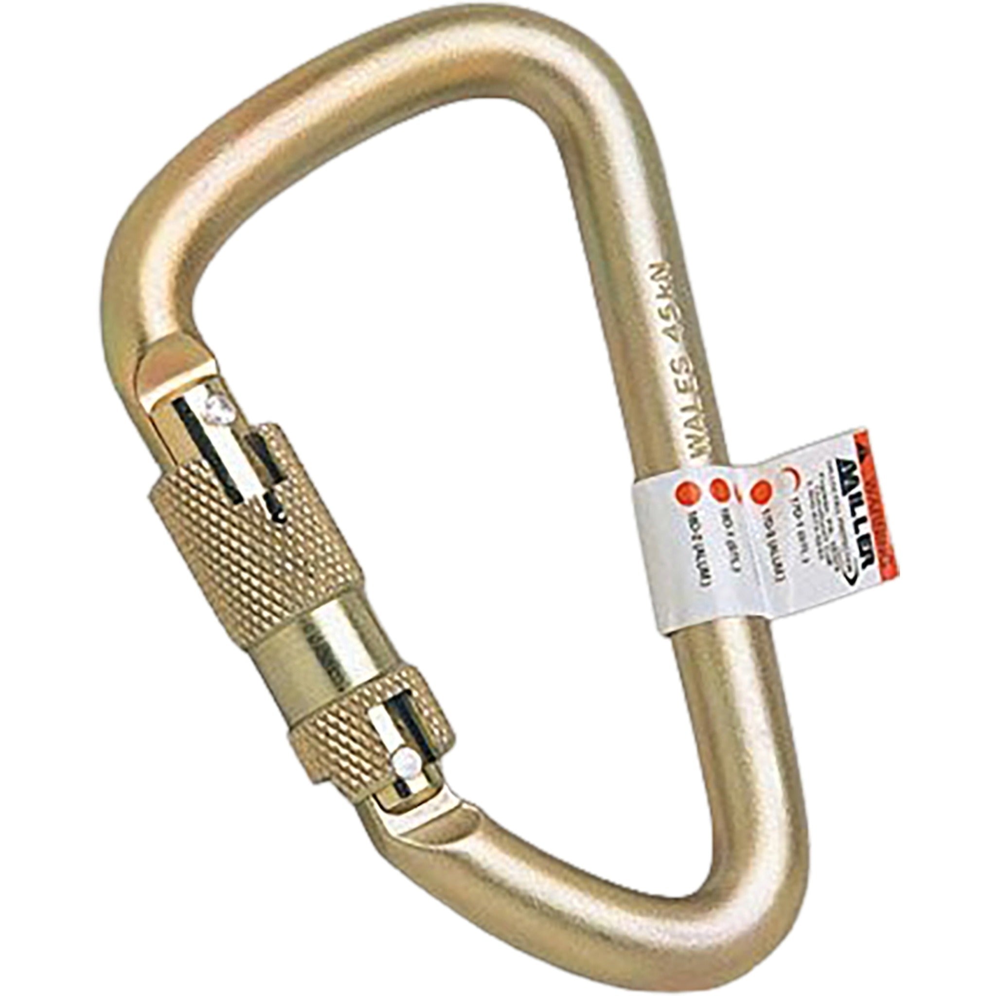 Honeywell Miller 17D-1 Double-Action Twist-Lock Carabiner, Steel, 1-in Gate Opening-Main_Image