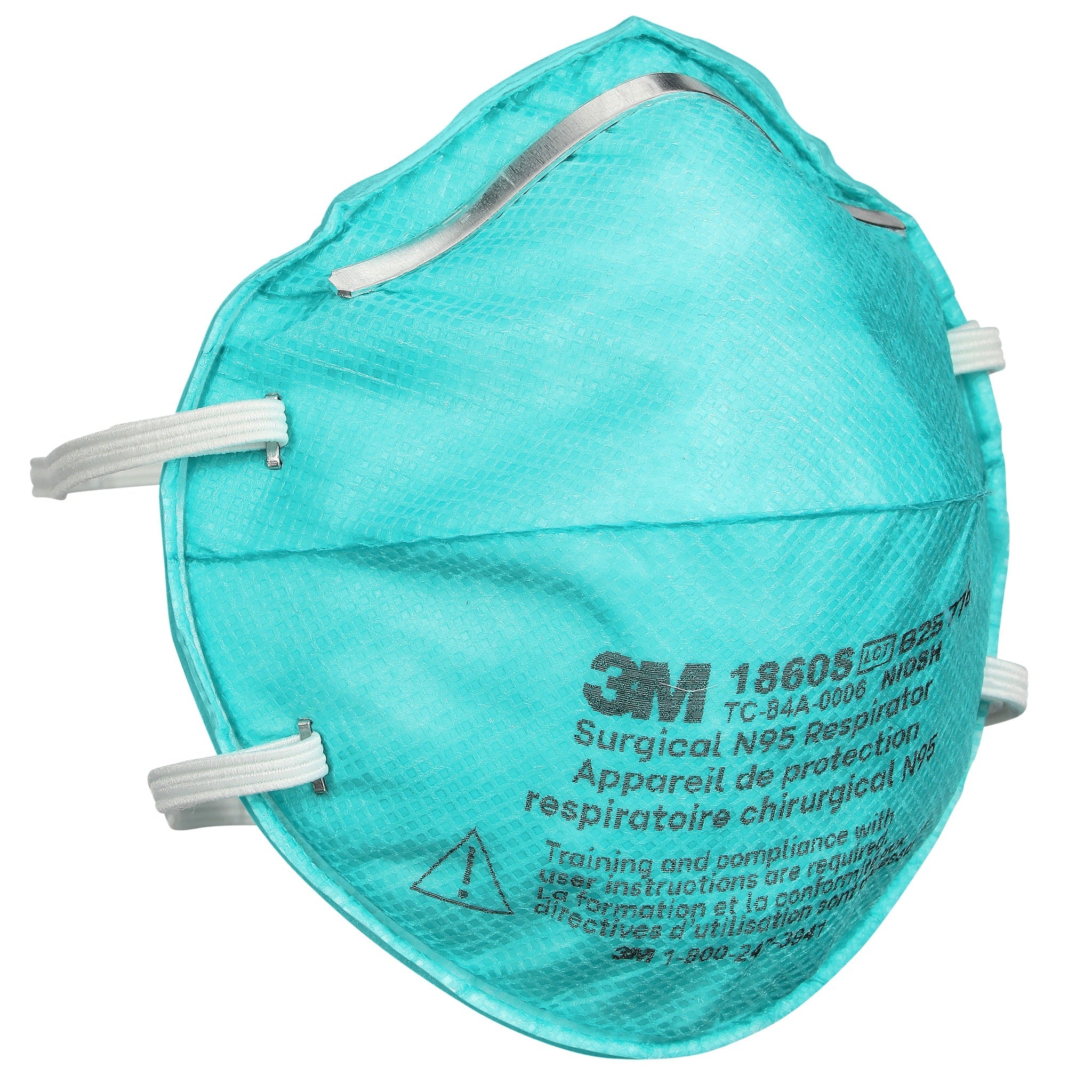 3M 1860 N95 Health Care Particulate Respirator and Surgical Mask, Teal 