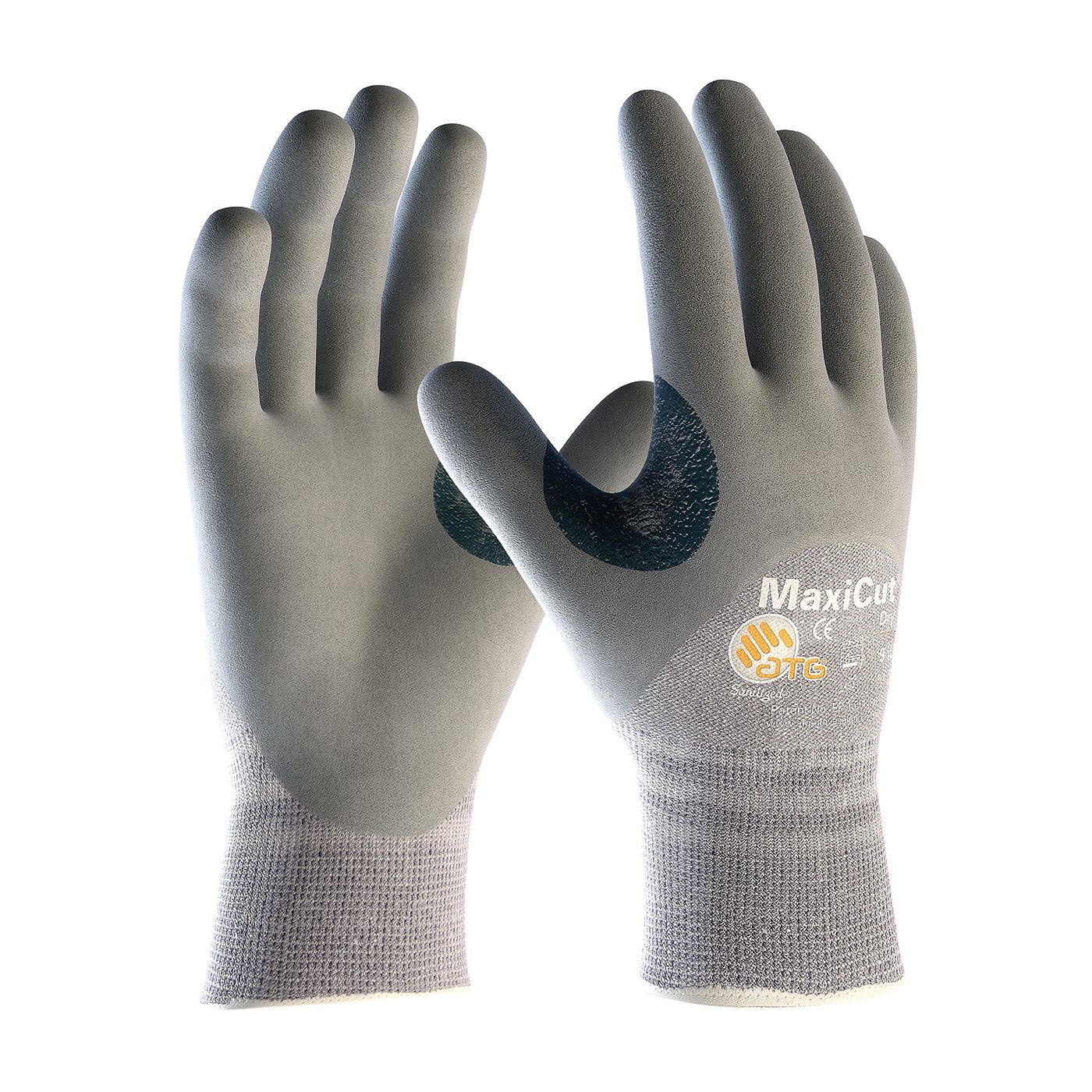 PIP ATG 19 D475 MaxiCut Dry Gloves ANSI A4 EN 5 Dyneema Nitrile Foam Gray (1 DZ)