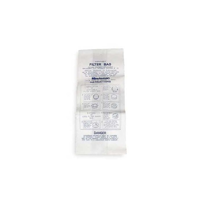 Minuteman 384003PKG Paper Filter Collection Bags (10/Pkg)