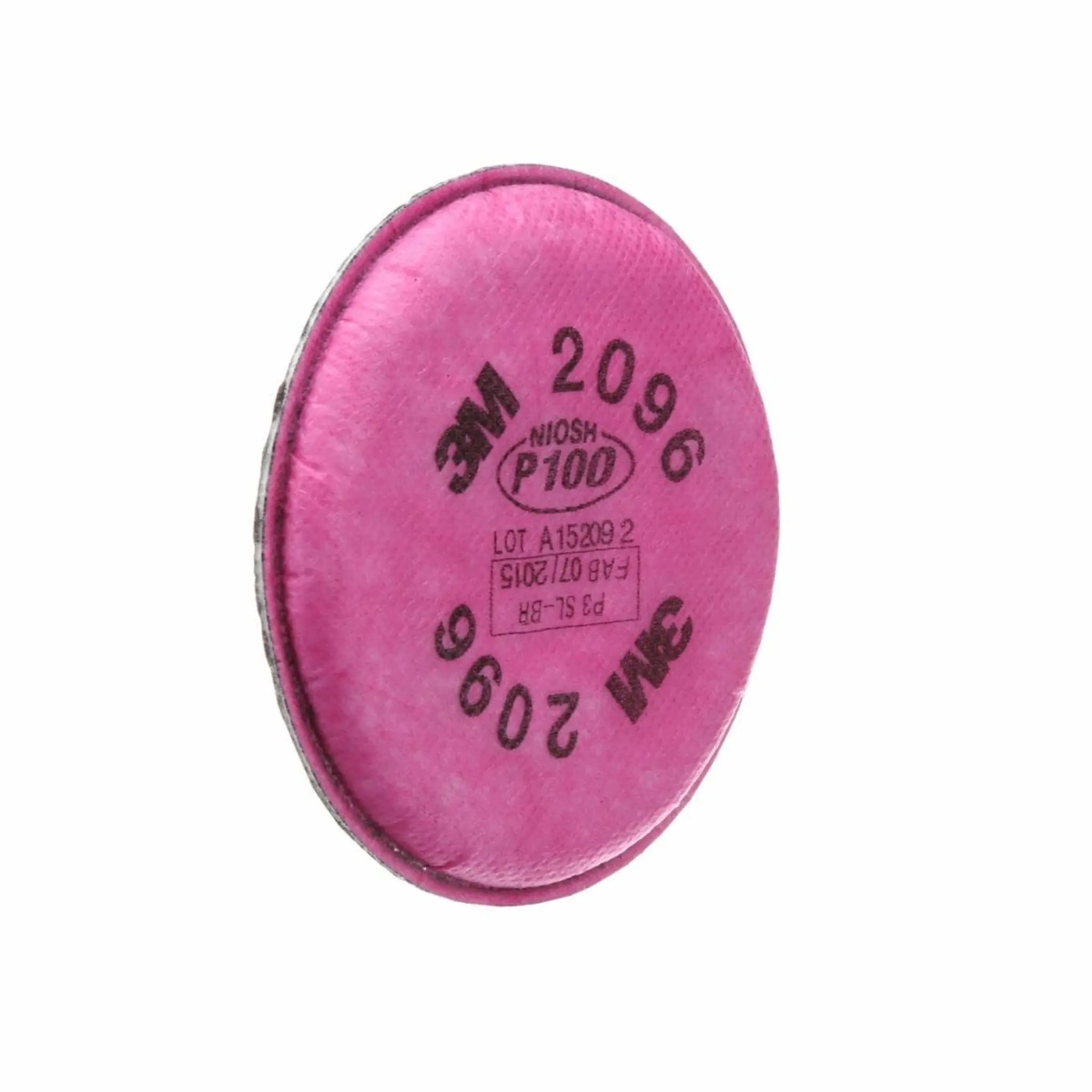 3M Particulate Filter 2096, P100, with Nuisance Level Acid Gas Relief, Case of 100 