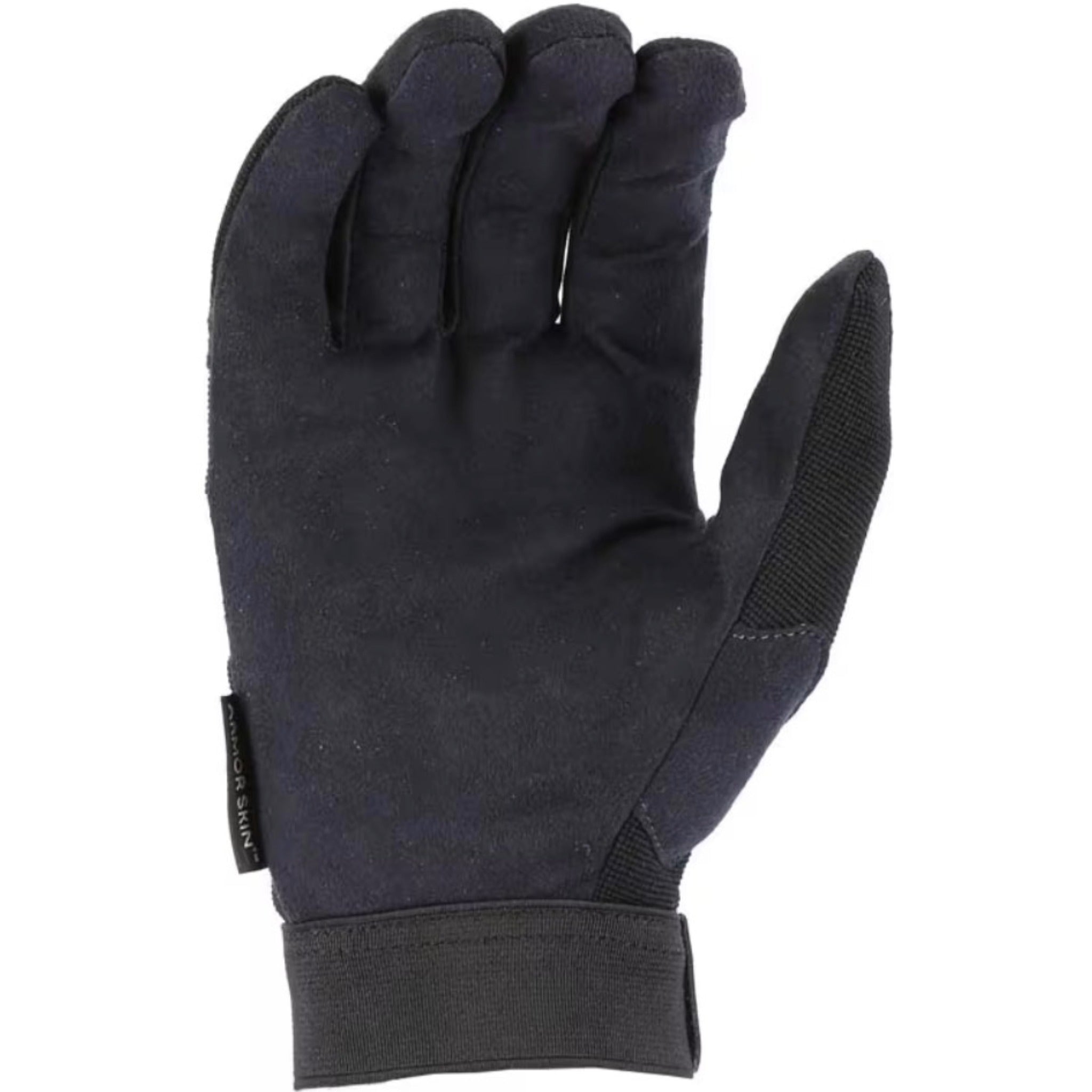 MAJESTIC GLOVE 2137BK Armor Skin Mechanics Glove with Black Knit Back, Black, 1 Dozen-Front-Image