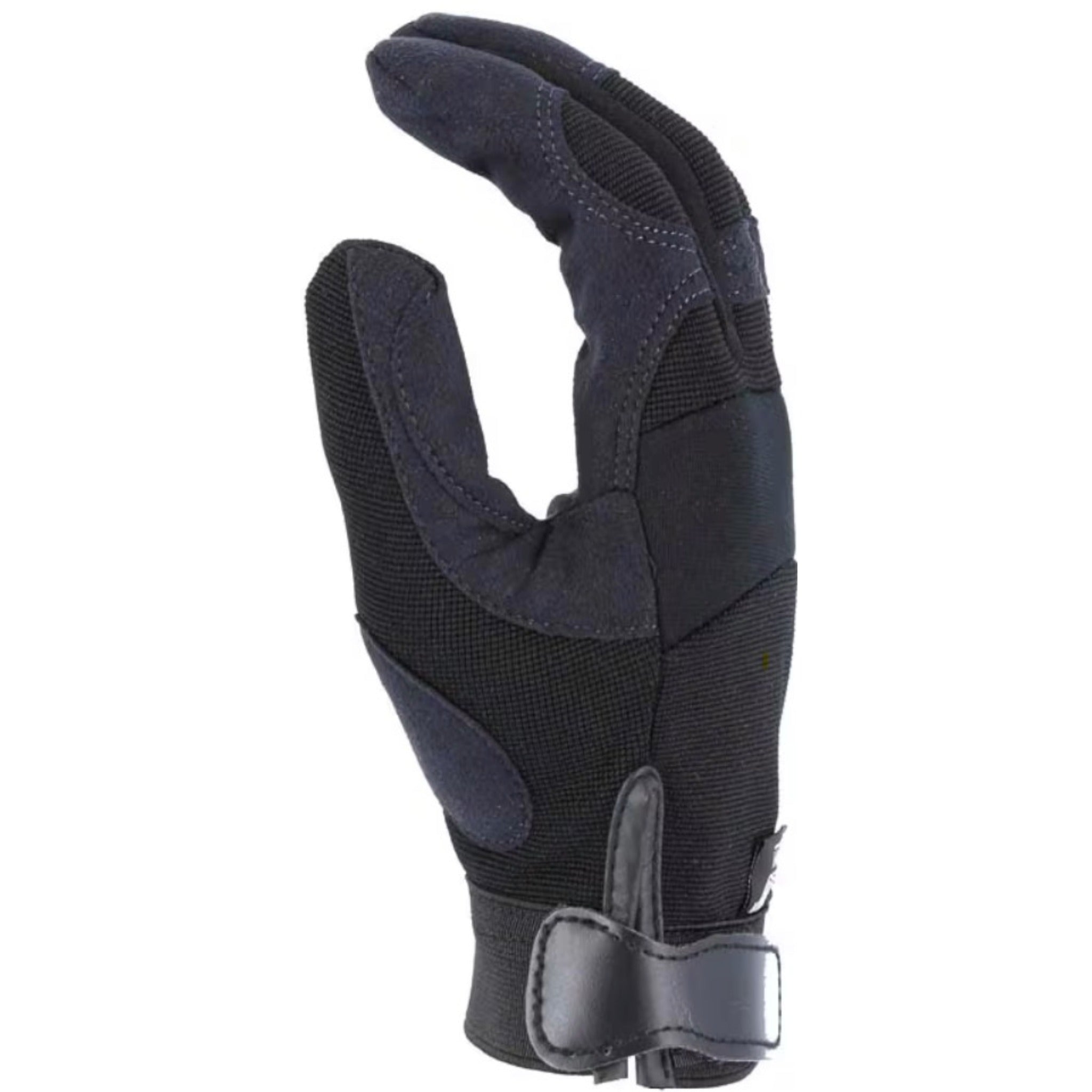 MAJESTIC GLOVE 2137BK Armor Skin Mechanics Glove with Black Knit Back, Black, 1 Dozen-Side-Image-2