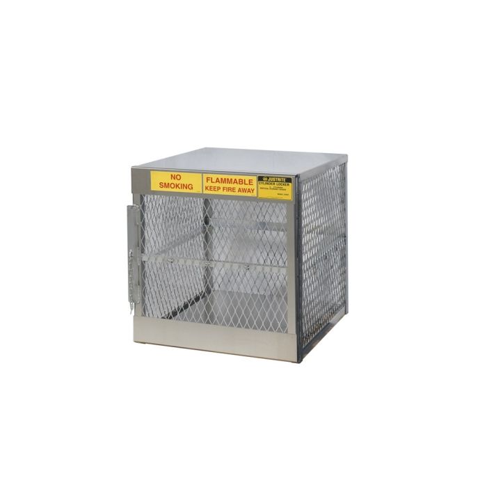Justrite Cylinder Locker for Safe Storage of 4 vertical 20 or 33 lb. LPG Cylinders