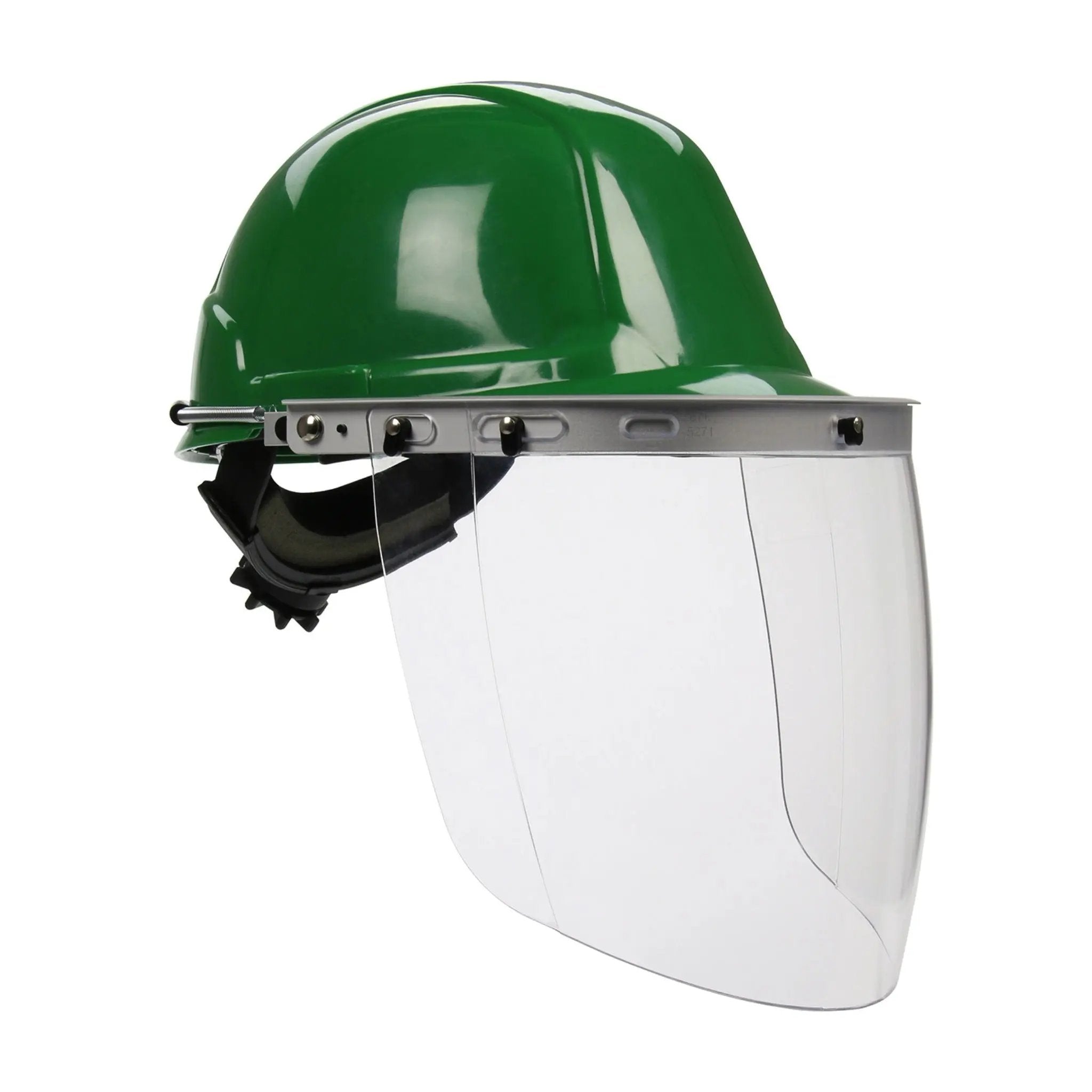 PIP Bouton Optical 251-01-5271 Aluminum Face Shield Bracket for Cap Style Hard Hats_With_Shield_2