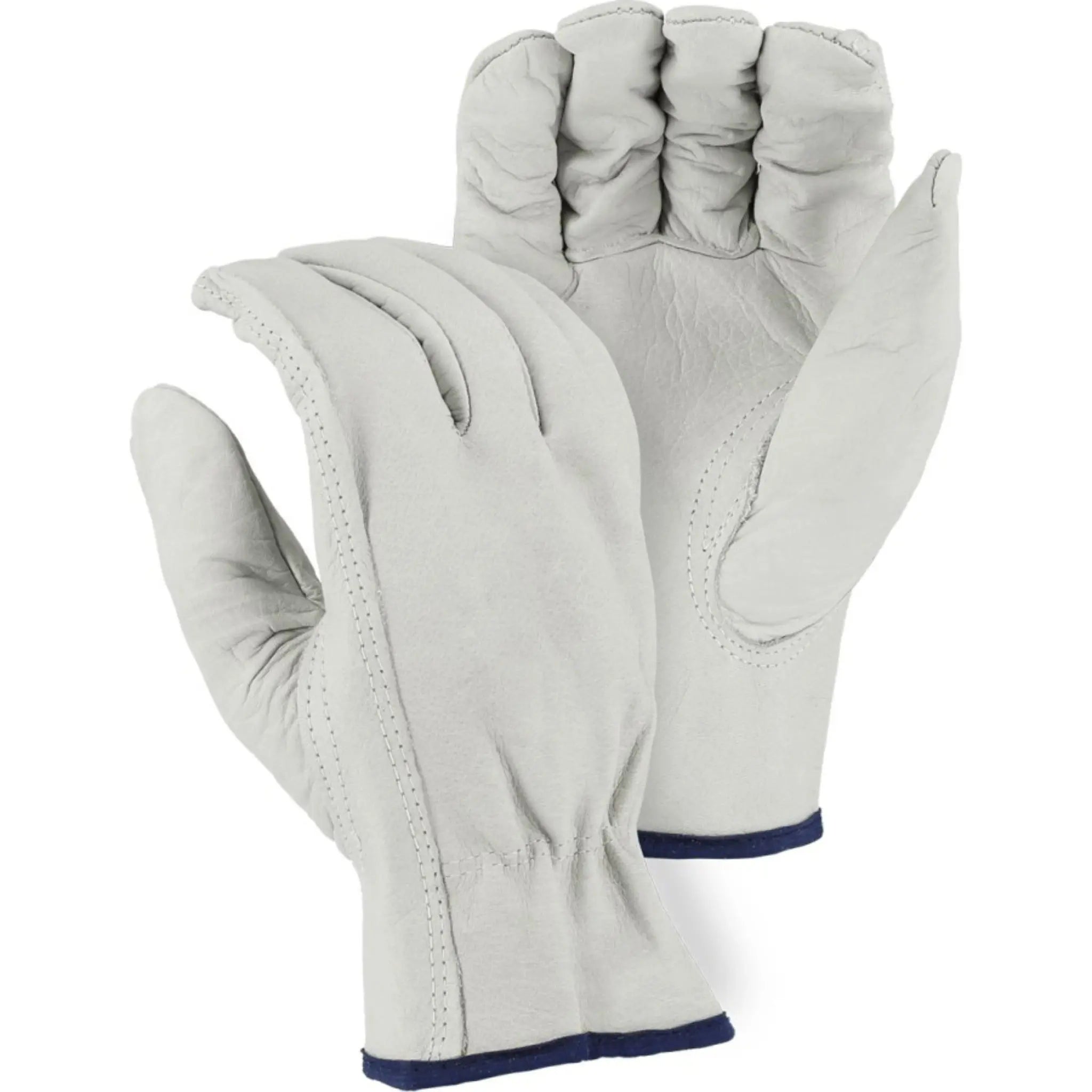 MAJESTIC GLOVE 2510B Industrial Grade Cowhide, Keystone Thumb, Drivers Glove, Beige, 1 Dozen-Main-image