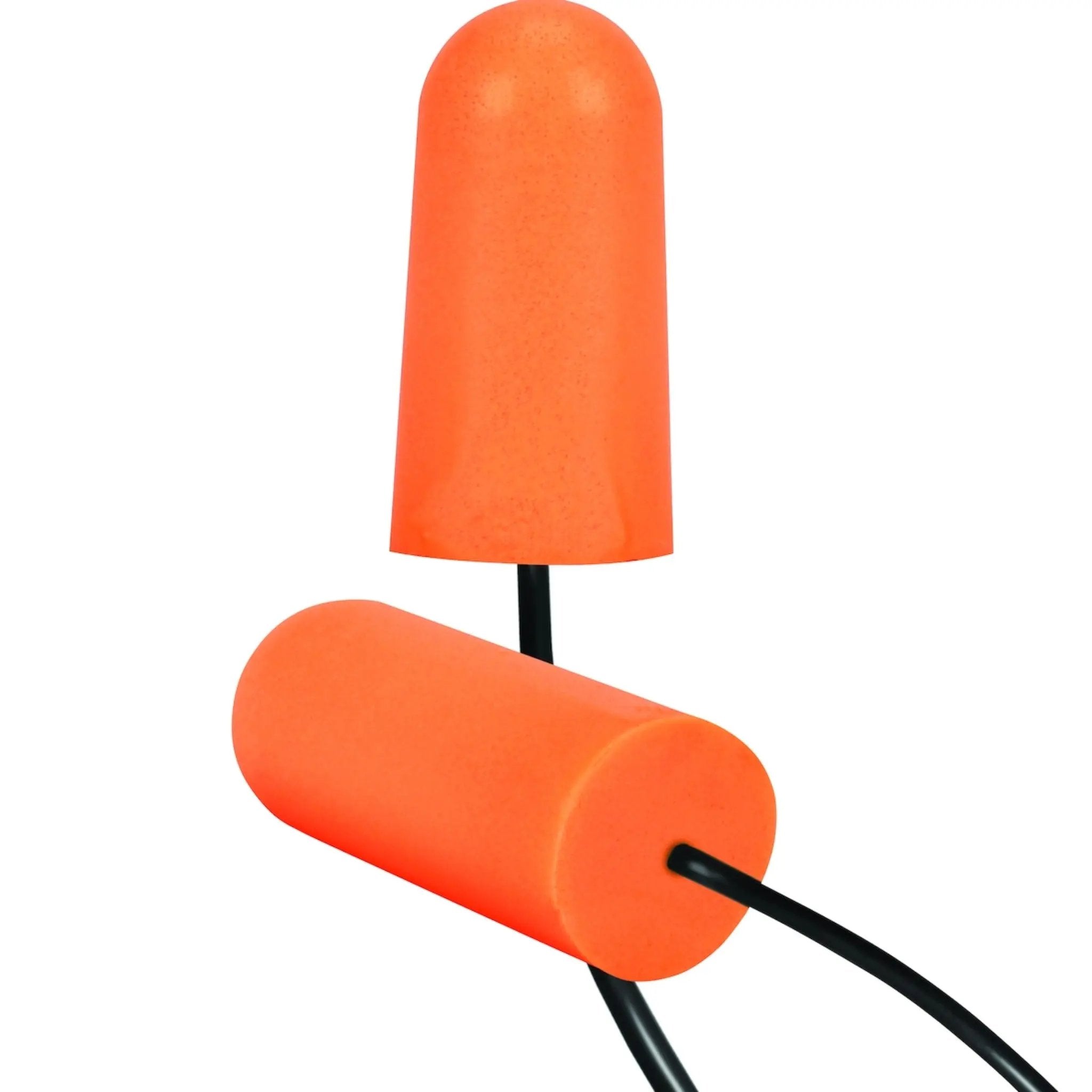 PIP Mega Bullet Plus 267-HPF810C Disposable Soft Polyurethane Foam Corded Ear Plugs_Image-Both