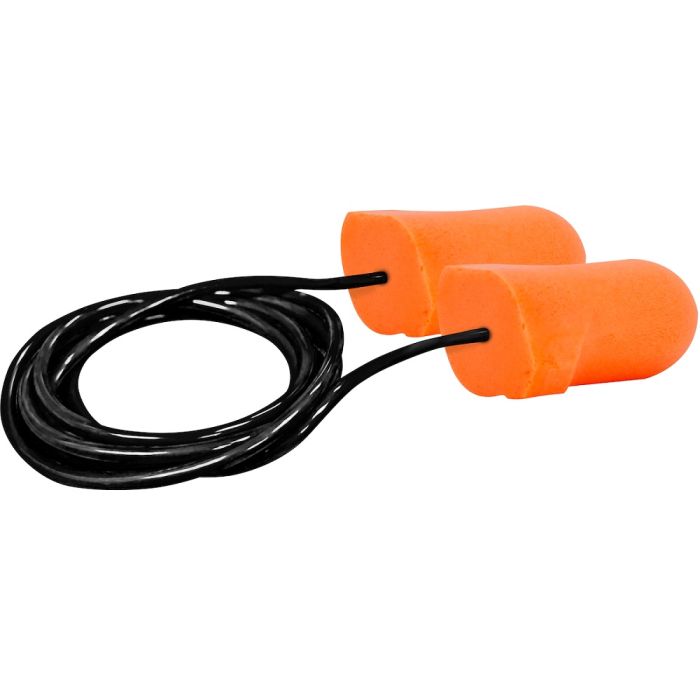 PIP Mega T-Fit 267-HPF510C T-Shape Disposable Corded Ear Plugs – NRR 32, Orange, One Size, 1 Box