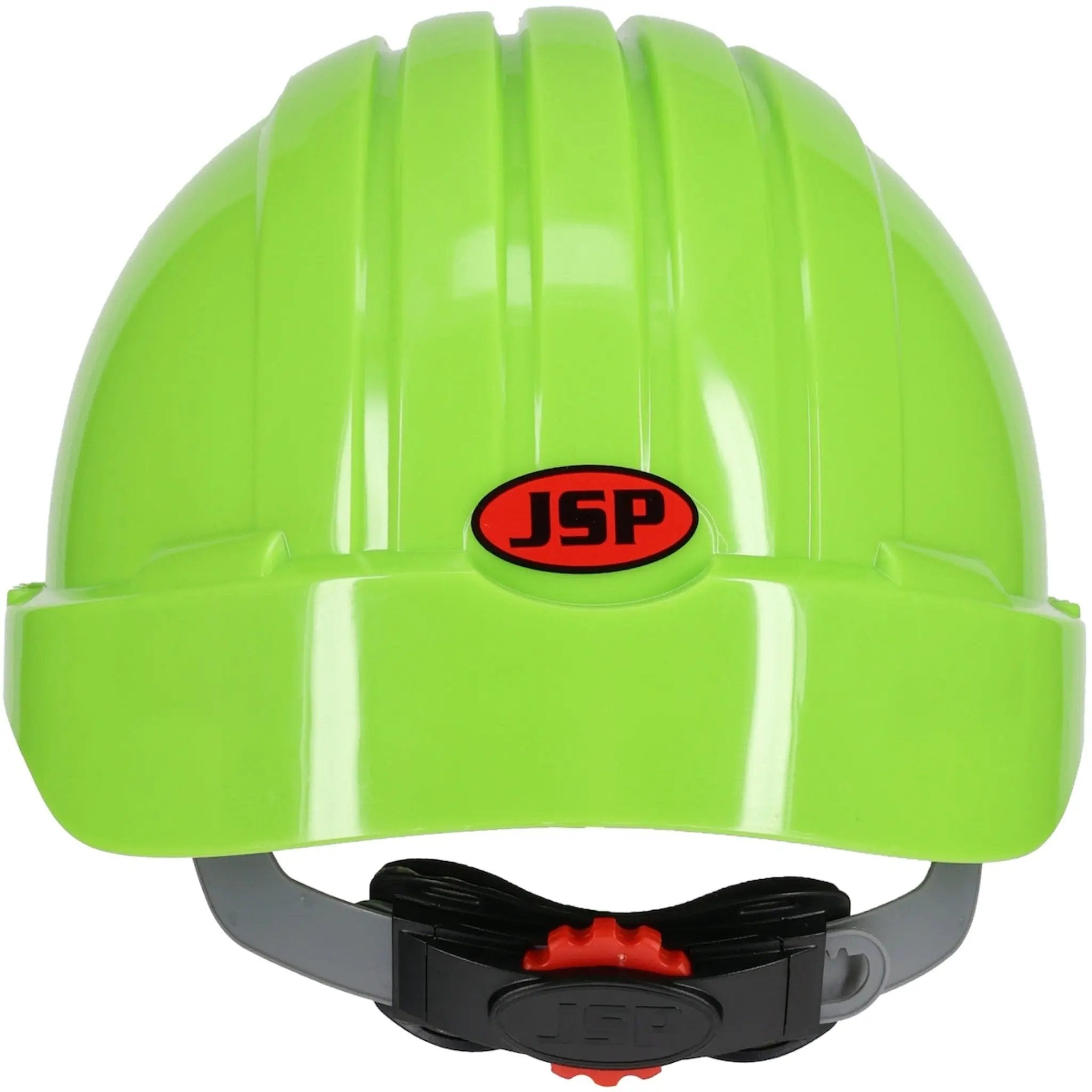 PIP Evolution Deluxe 280-EV6151 HDPE Shell 6-Point Polyester Suspension and Wheel Ratchet Adjustment, Cap Style Hard Hat_Neon_Yellow_Back