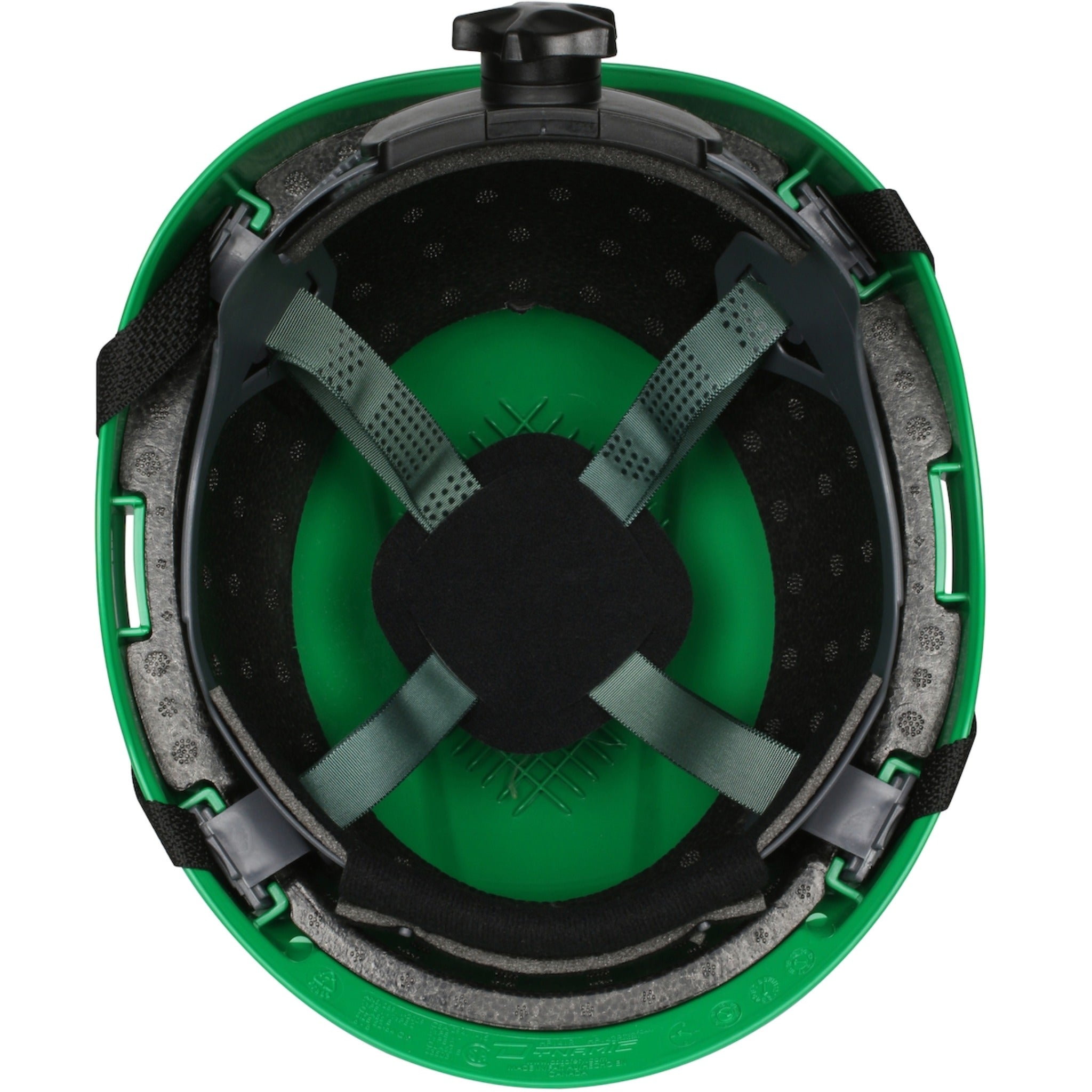 PIP Rocky 280-HP142R Industrial Climbing Helmet with Polycarbonate / ABS Shell, Hi-Density Foam Impact Liner, Nylon Suspension_Green_Under