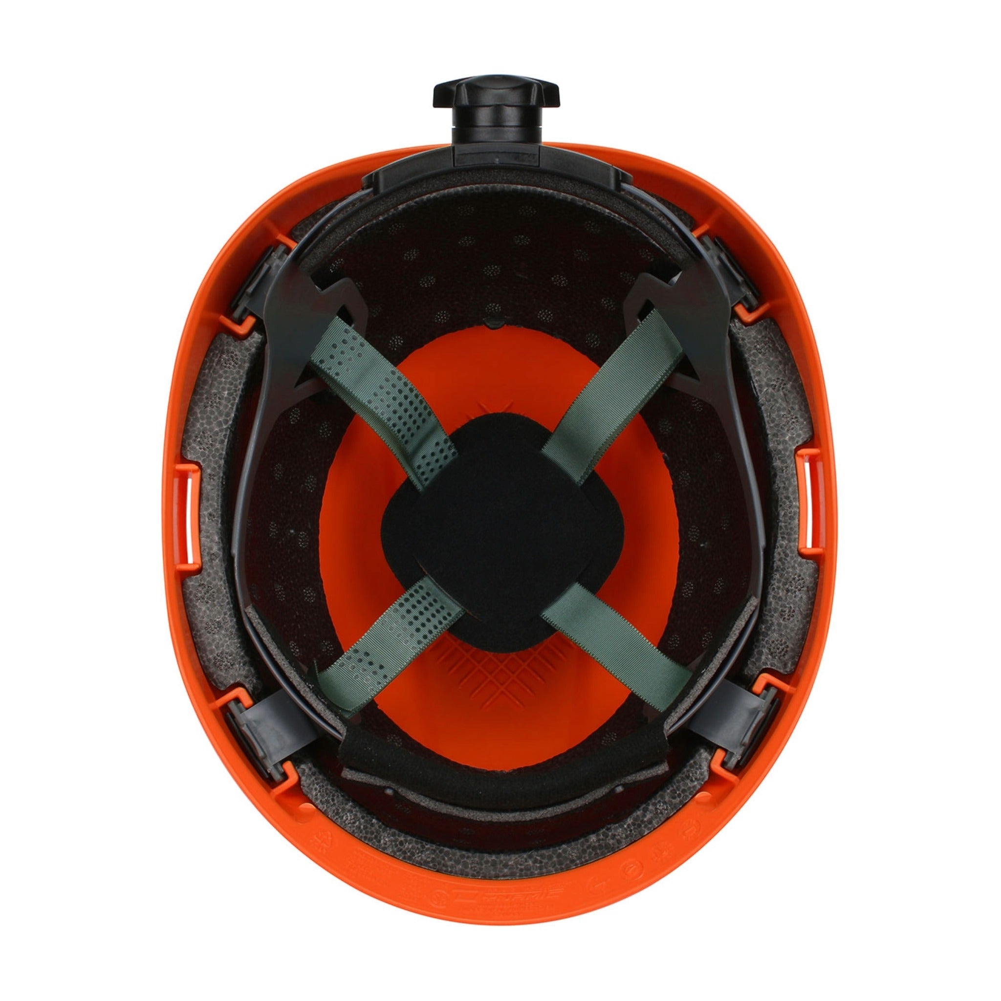 PIP Rocky 280-HP142R Industrial Climbing Helmet with Polycarbonate / ABS Shell, Hi-Density Foam Impact Liner, Nylon Suspension_Orange_Under