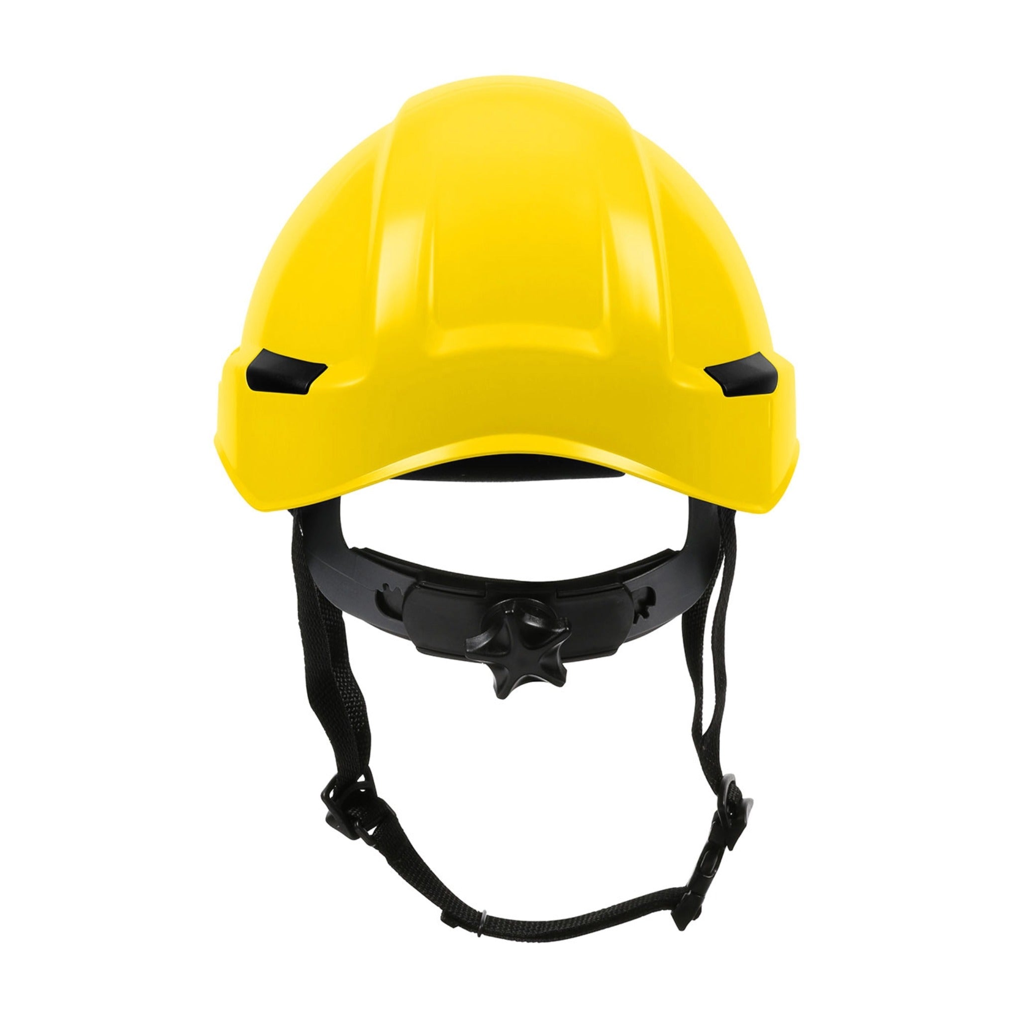 PIP Rocky 280-HP142R Industrial Climbing Helmet with Polycarbonate / ABS Shell, Hi-Density Foam Impact Liner, Nylon Suspension_Yellow_Back