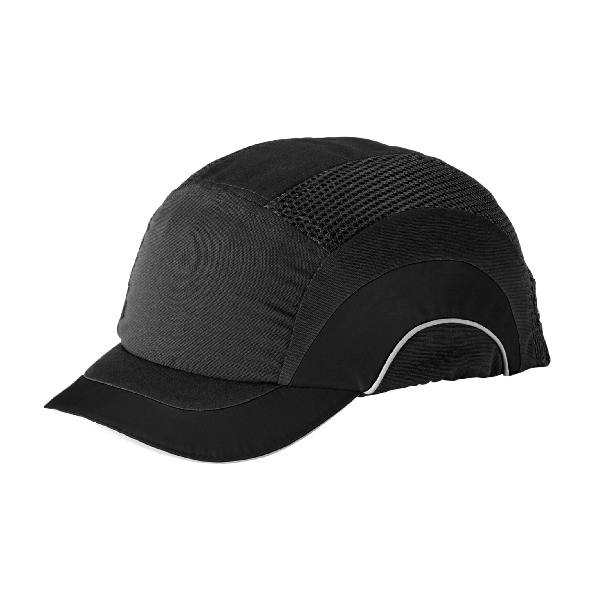PIP HardCap A1+ 282-ABS150 Baseball Style Bump Cap with HDPE Protective Liner and Adjustable Back, Short Brim_Black