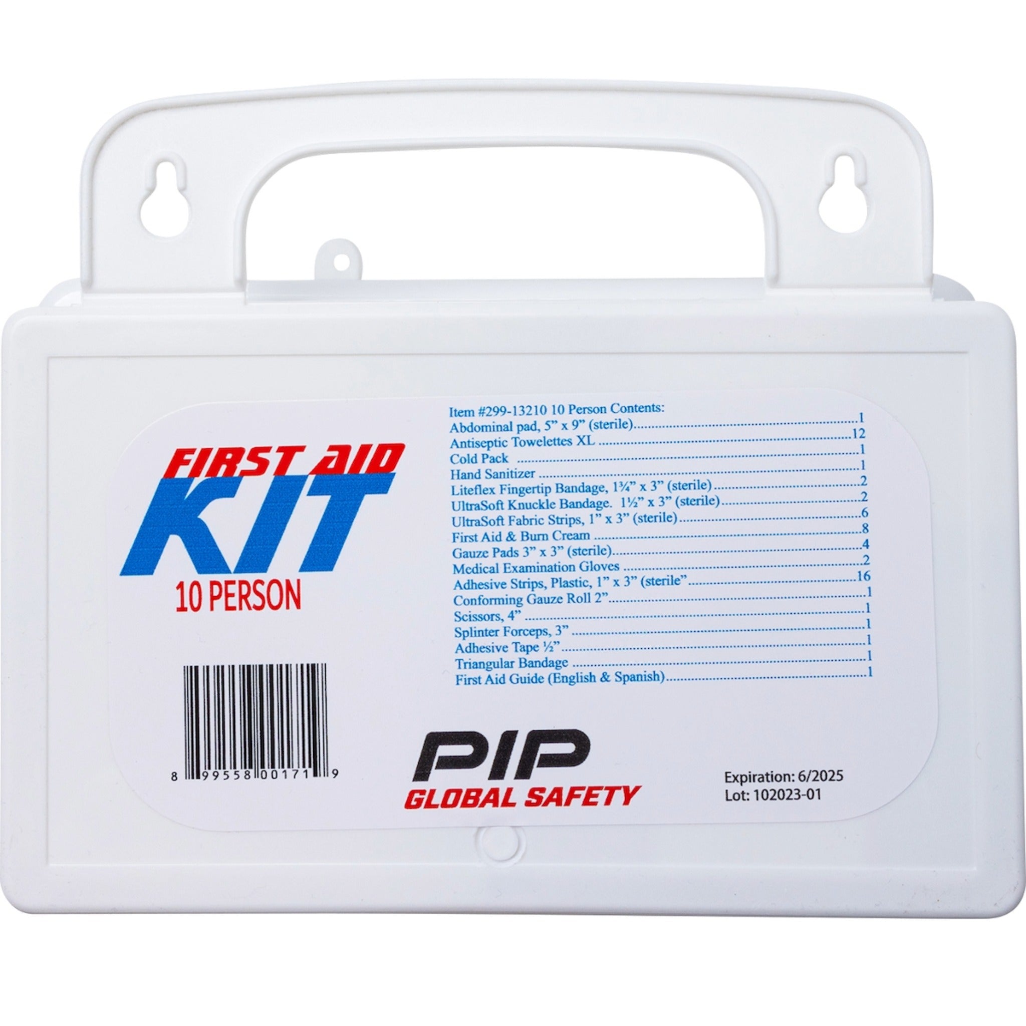 PIP 299-13210 Personal First Aid Kit_Back