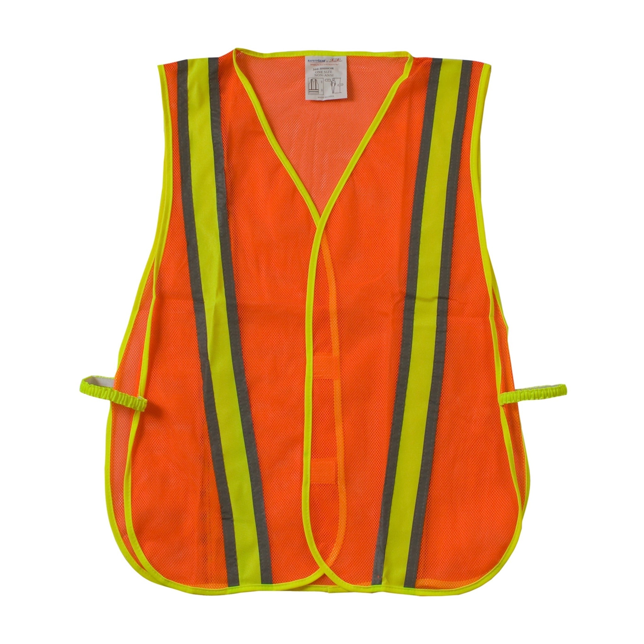 PIP 300-0900 Non-ANSI Two-Tone Mesh Safety Vest_Orange