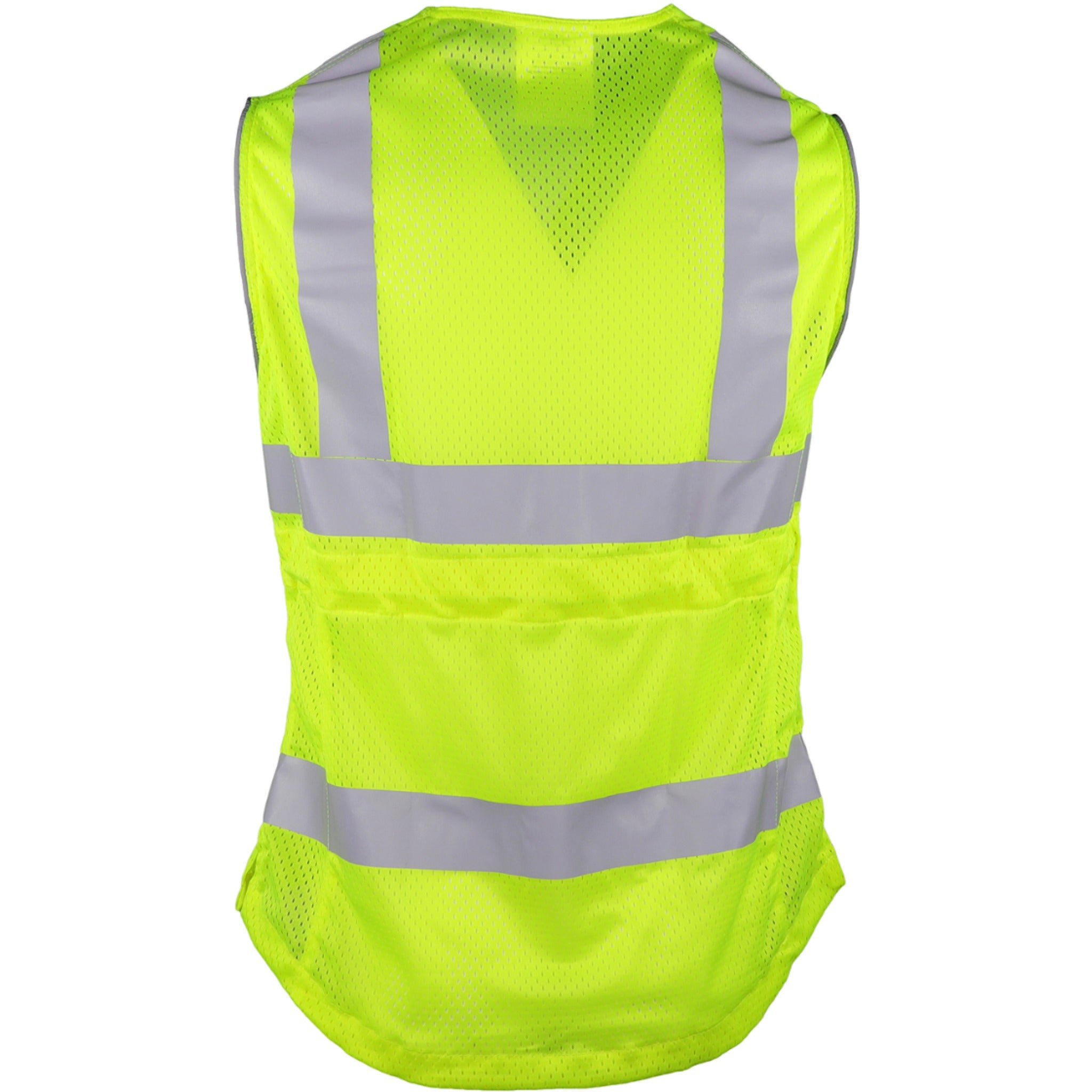 PIP 302-0312-LY ANSI Type R Class 2 Womens Contoured Vest with Solid Front, Mesh Back and Adjustable Waist_Back
