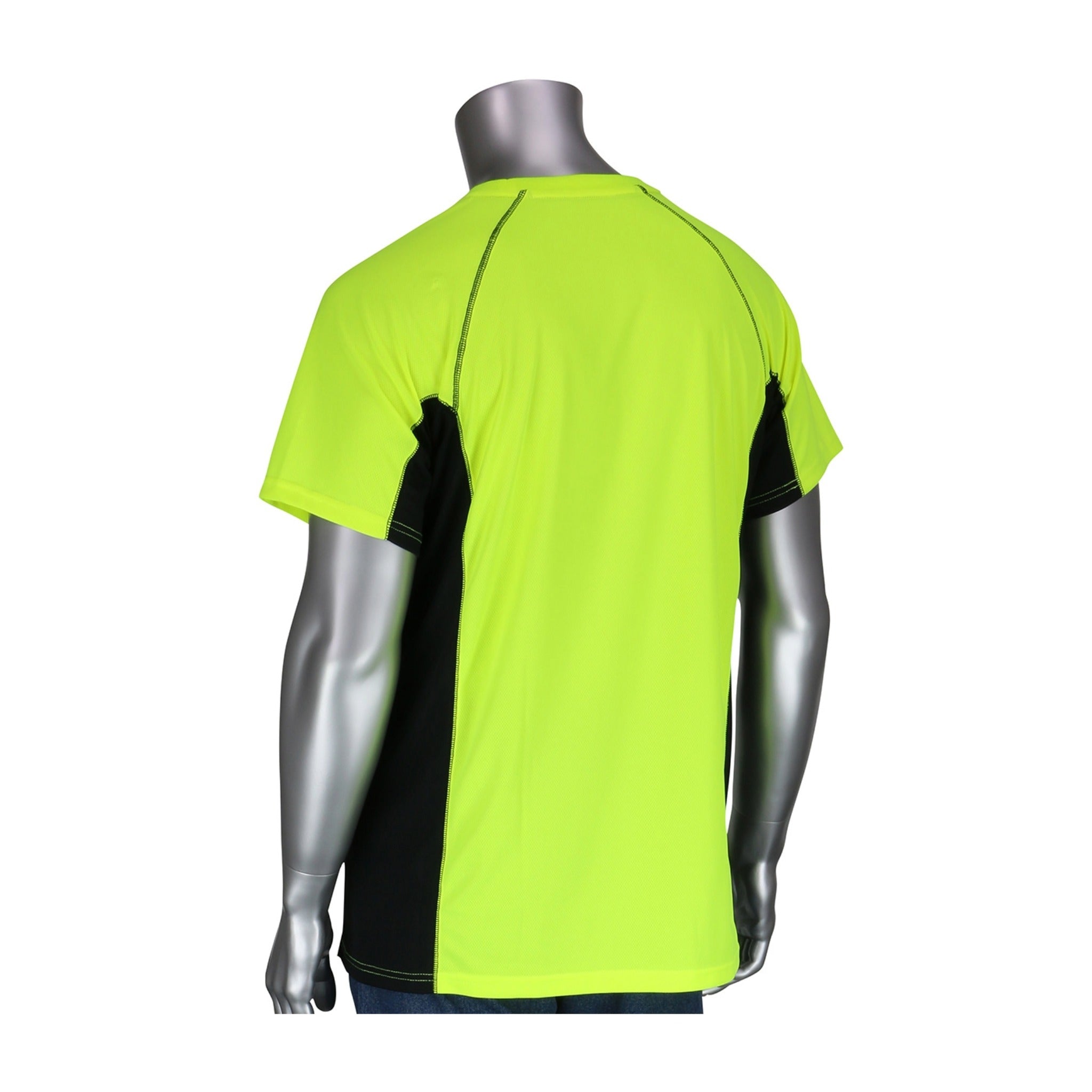 PIP 310-950B-LY Non-ANSI Short Sleeve T-Shirt with 50+ UPF Sun Protection_Back_Image