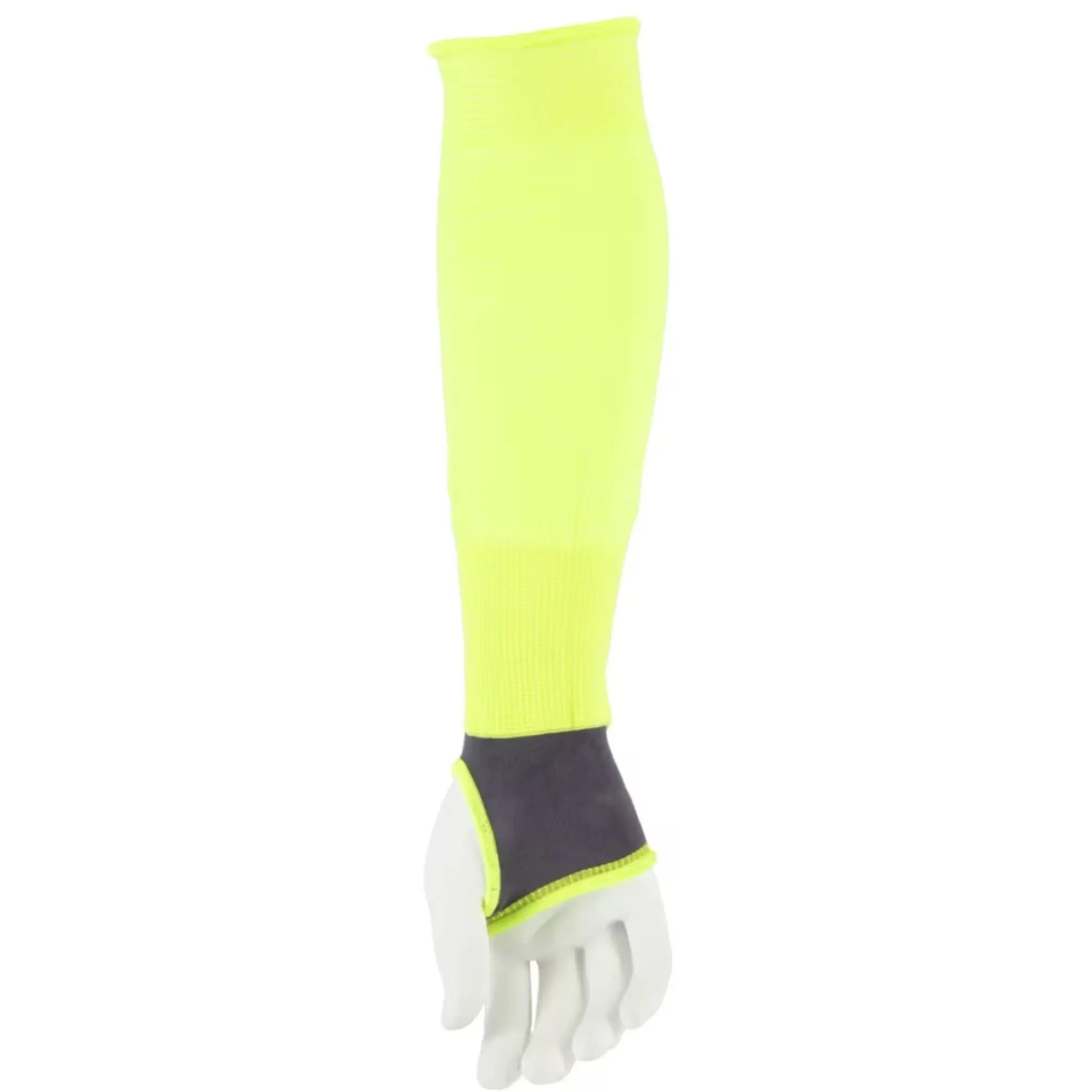 MAJESTIC GLOVE 3142-18 Hi-Vis Cut-Less Korplex Cut Resistant Sleeves w/ Thumb Hole-Back-Image