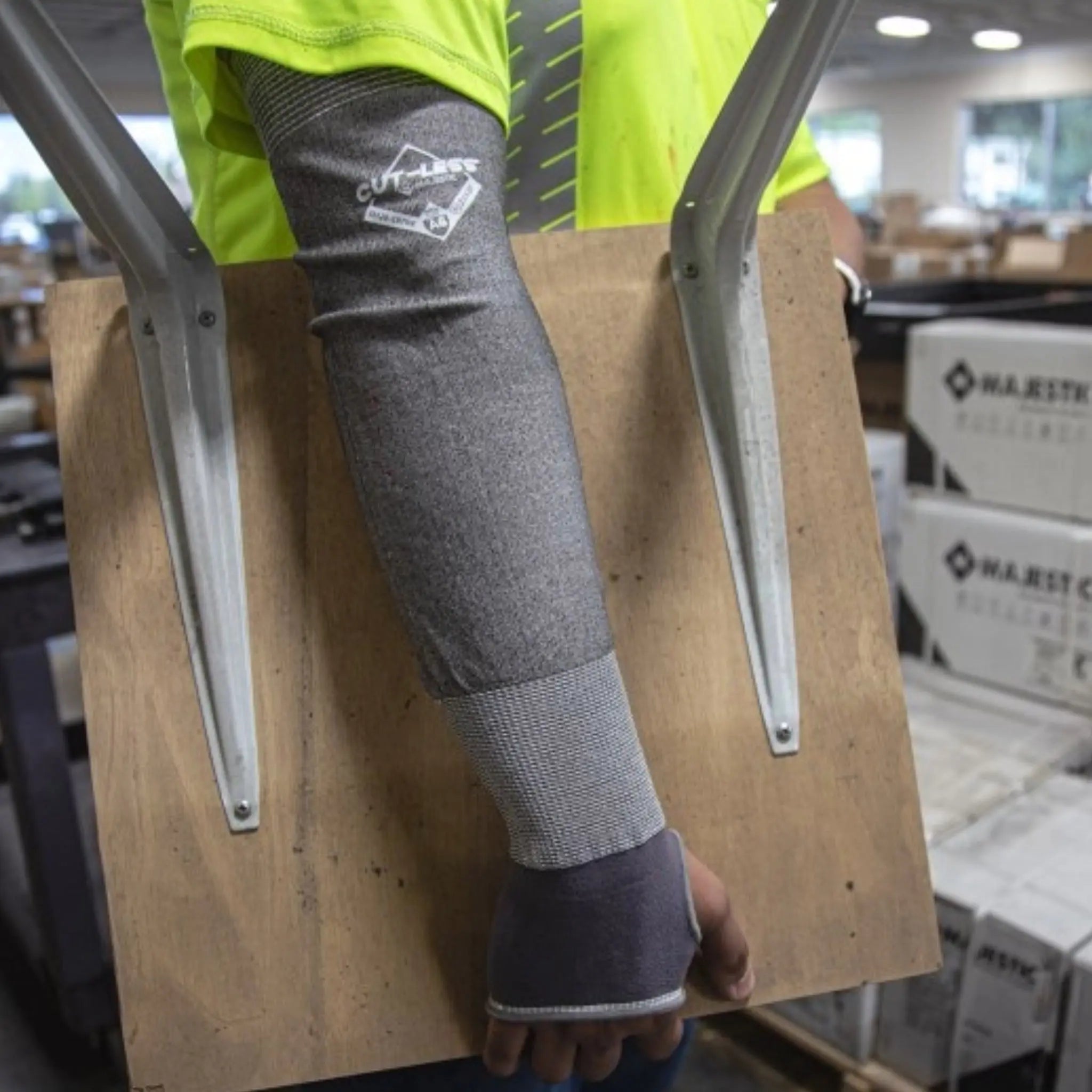 MAJESTIC GLOVE 31426-18THE Cut-less Korplex Cut Resistant Sleeve, ANSI A6-model