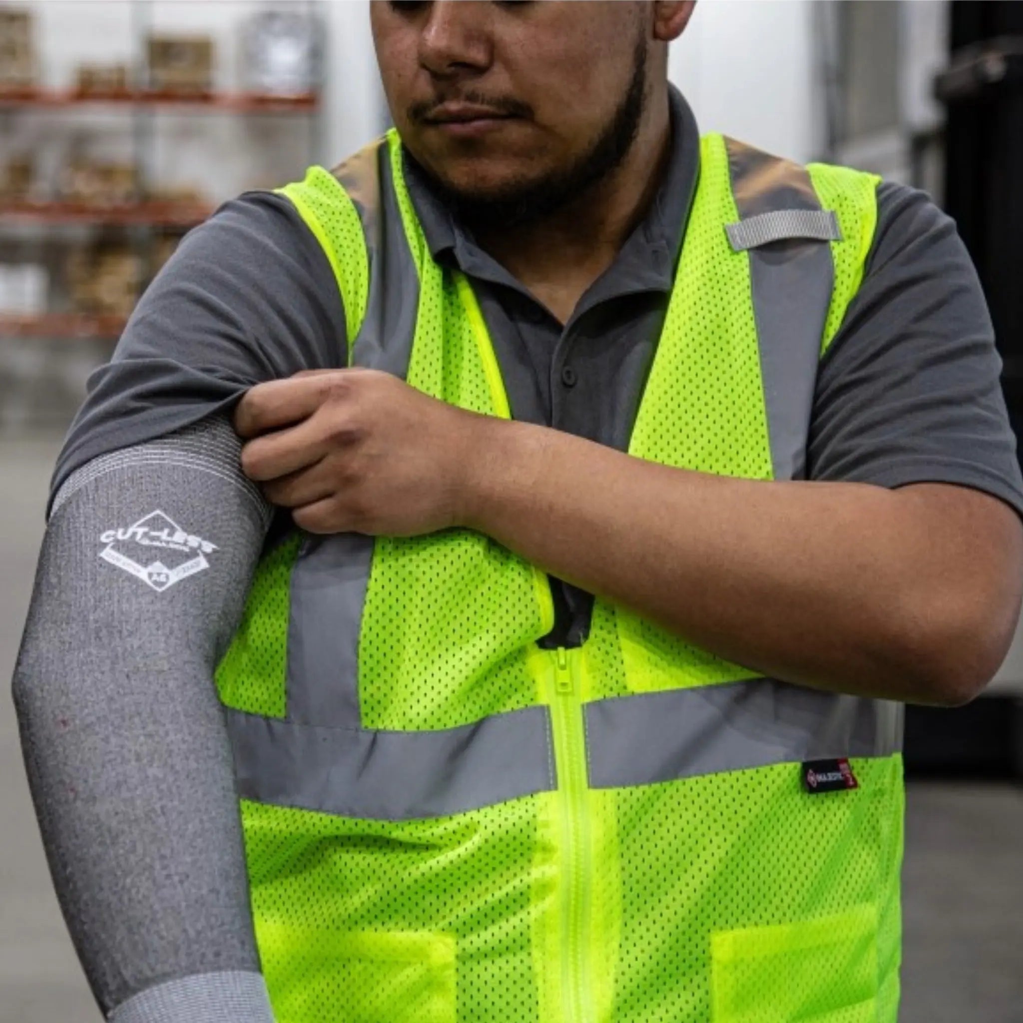 MAJESTIC GLOVE 31426-18THE Cut-less Korplex Cut Resistant Sleeve, ANSI A6-mode-1