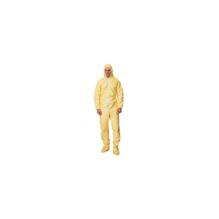 DuPont Tychem 2000 QC122SYLL Standard Fit Hooded Coverall, Yellow, Case of 12