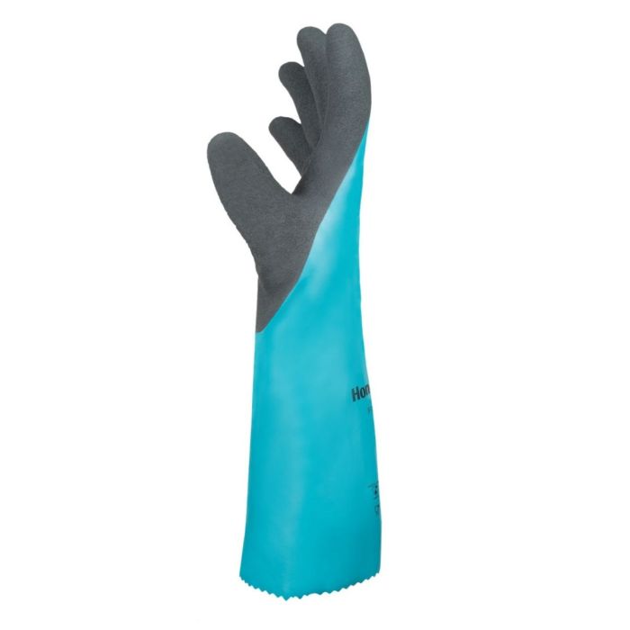Honeywell Flextril 211 33-3150E Microfoam Nitrile Cut Resistant Chemical Gloves, Angel Blue, Pack of 12 Pairs