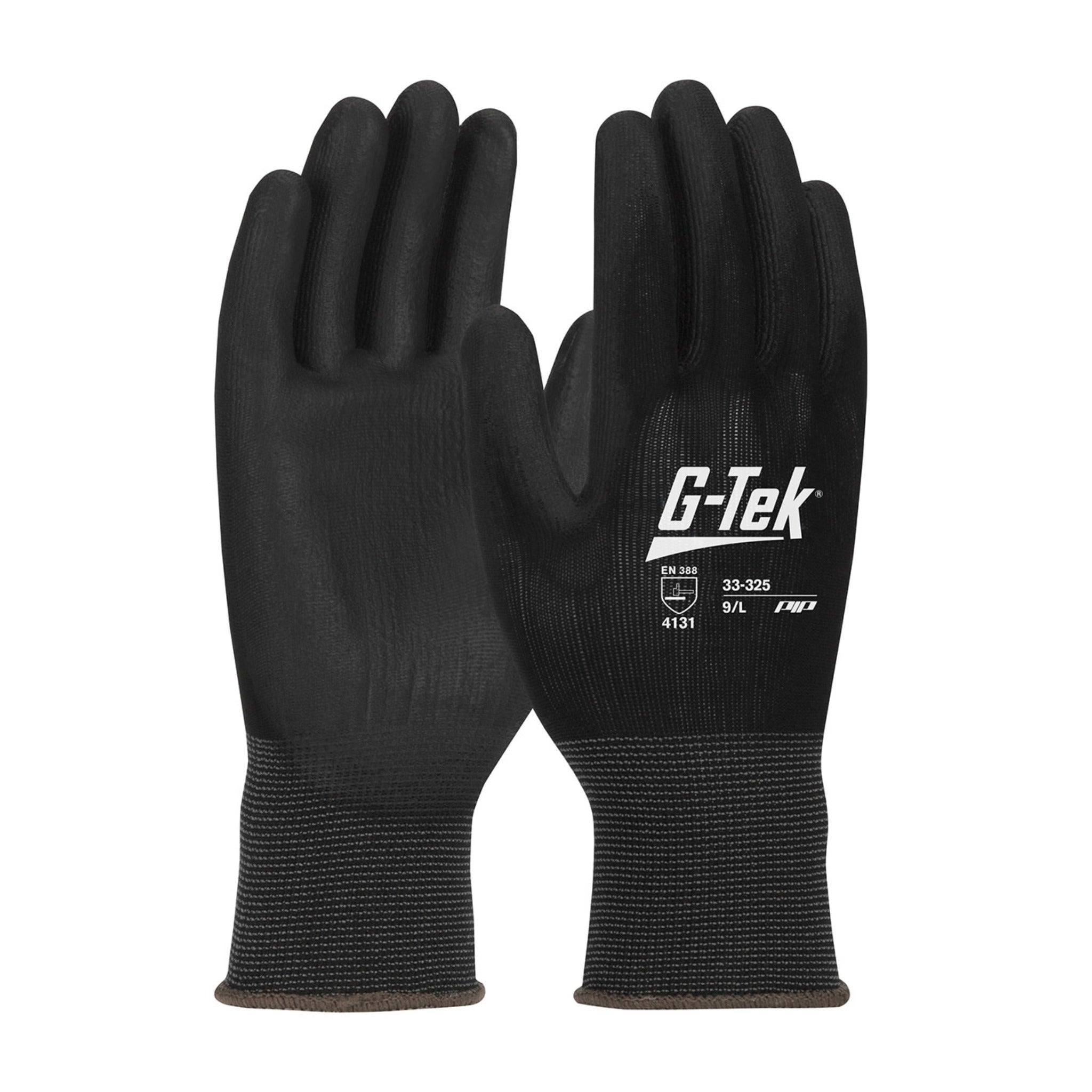PIP G-Tek 33-325 Heavy Weight Seamless Knit Nylon Glove with Premium Thick Polyurethane Coated Flat Grip_Main_Image