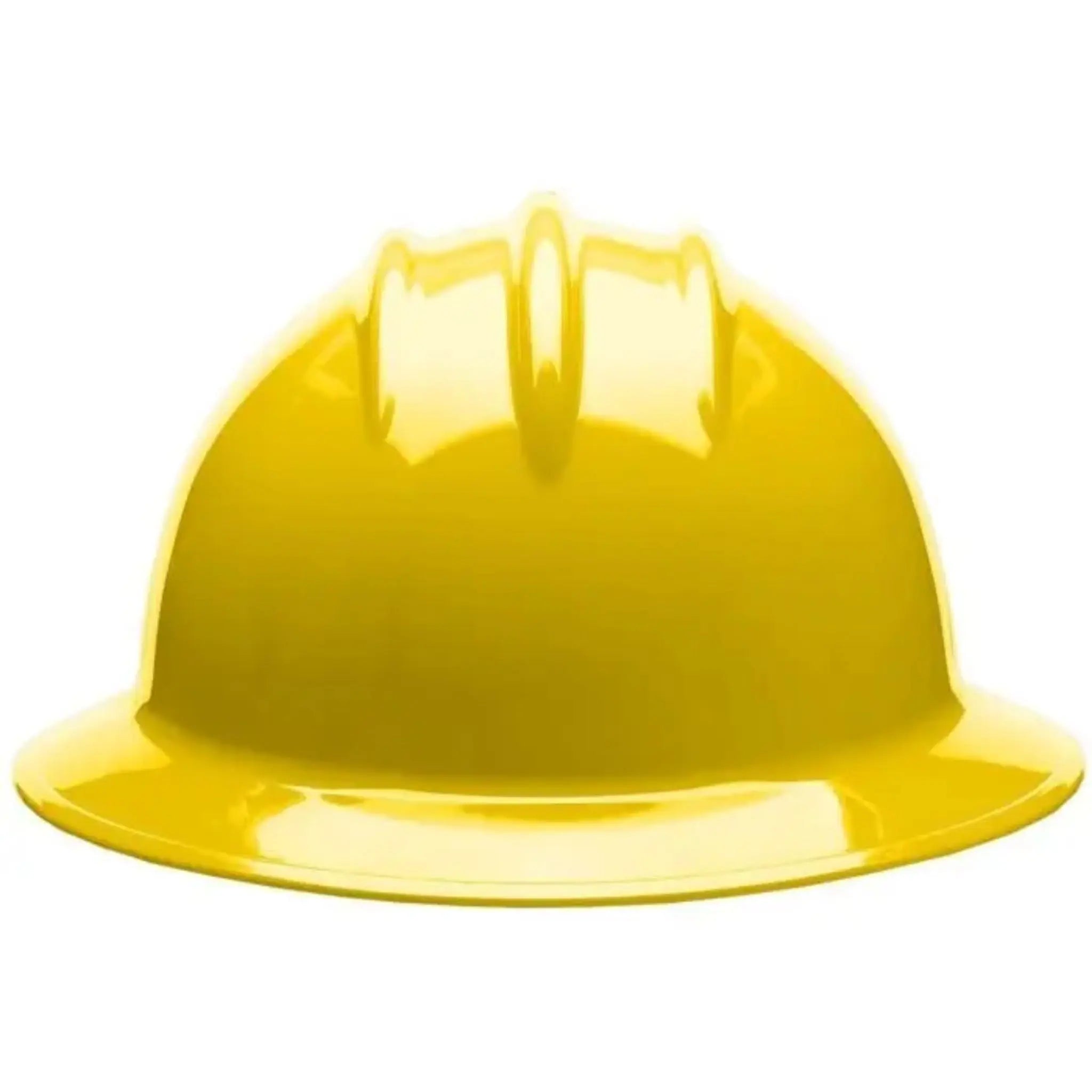Bullard C33 33YLR 6pt Ratchet Classic Full Brim Style Hard Hat, Yellow, 1 Each 