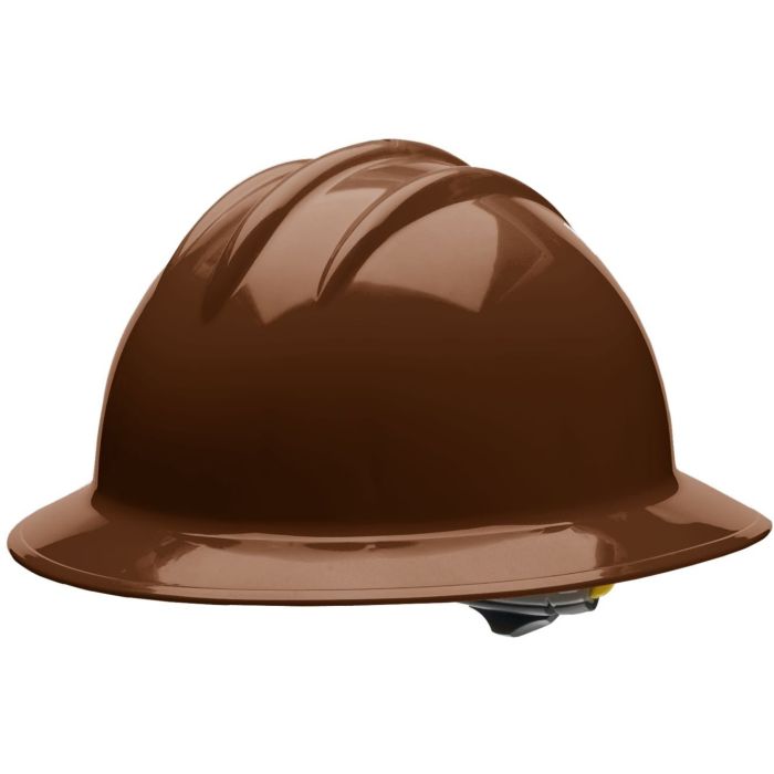 Bullard C35 35CBP 6pt. Pinlock Classic Extra Large Full Brim w/Accessory Slots Chocolate Brown Hard Hat 20/Case