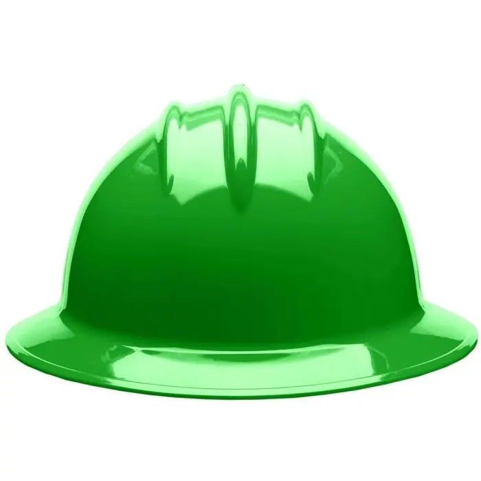 Bullard C35 35HGP 6pt. Pinlock Classic Extra Large Full Brim w/Accessory Slots Hi-Viz Green Hard Hat 20/Case