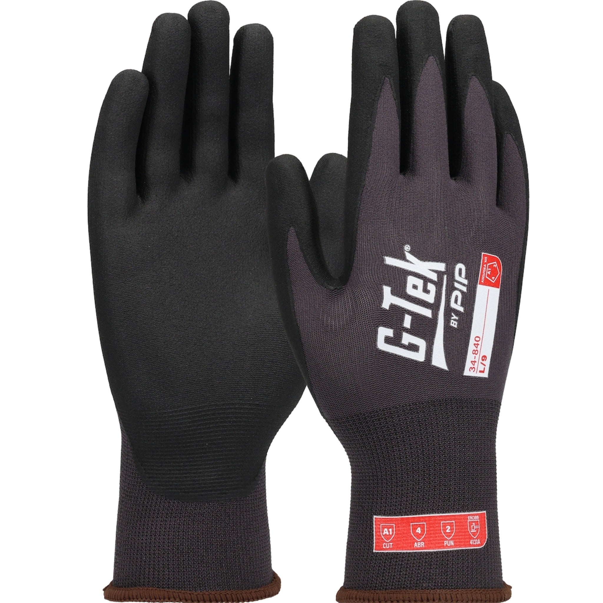 PIP G-Tek 34-840 Premium Seamless Knit Nylon Glove with Foam Nitrile Coating_Main_Image