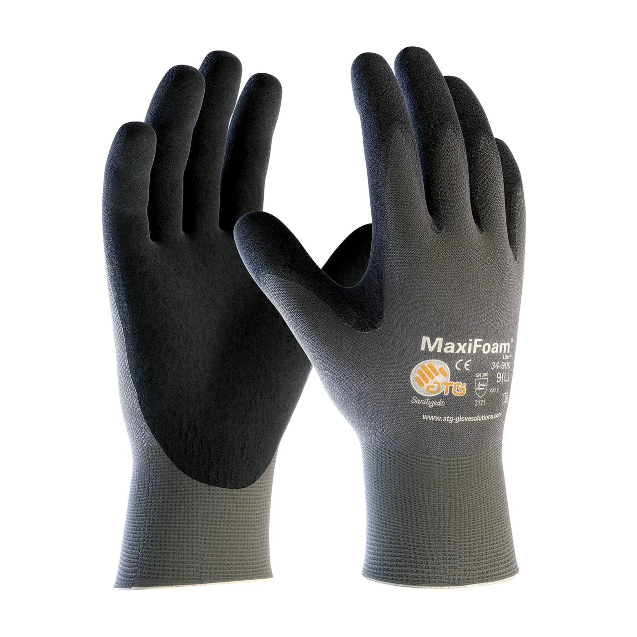 PIP ATG 34-900V MaxiFoam Lite Seamless Knit Nylon Glove with Nitrile Coated Foam Grip, Vend Ready-Main_Image